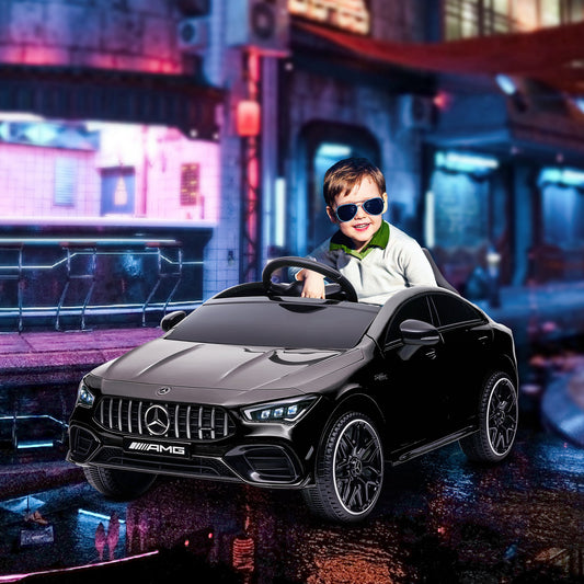 Mercedes-AMG Licensed 12V Ride on Car, Kids Electric Car with Remote Control, Spring Suspension, LED Lights, Black Electric Toy Cars   at Gallery Canada