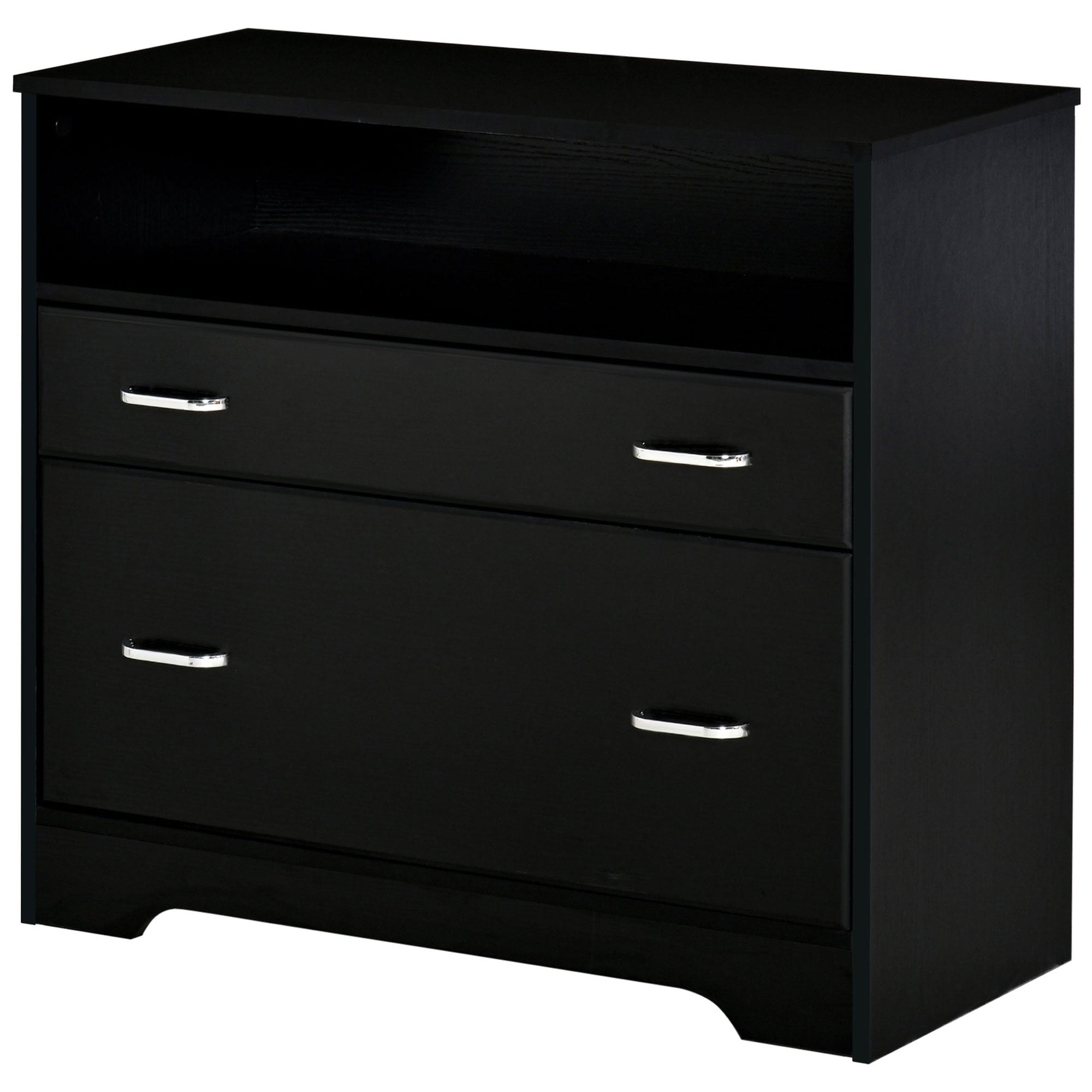Lateral File Cabinet with 2 Drawers, Filing Cabinet for Hanging Letter Sized Files, Office Printer Stand, Black Office Cabinets & Cupboards at Gallery Canada