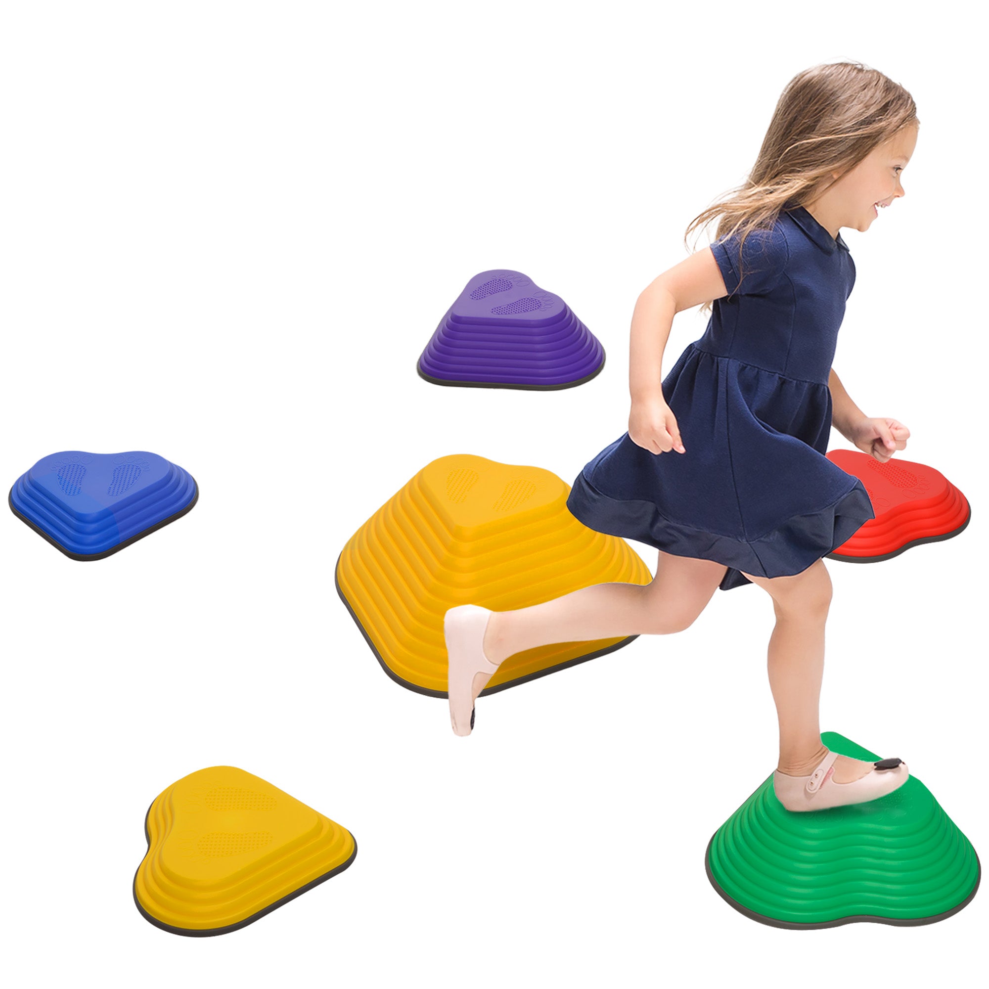 6PCs Non-Slip Stackable Kids Stepping Stones, Heart-Shaped Gym Sets & Swings at Gallery Canada