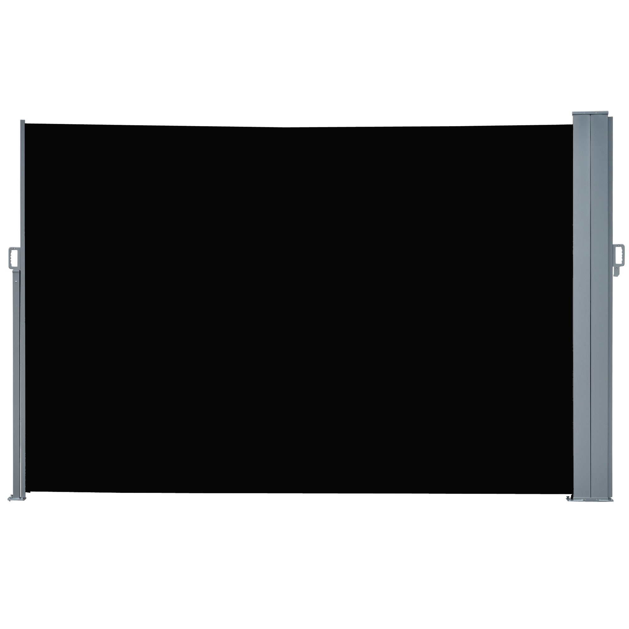 Patio Retractable Double Side Awning, Folding Privacy French Screen Fence, Privacy Wall Corner Divider, Garden Outdoor Sun Shade Wind Screen, Indoor Room Divider, Black Side Awnings at Gallery Canada