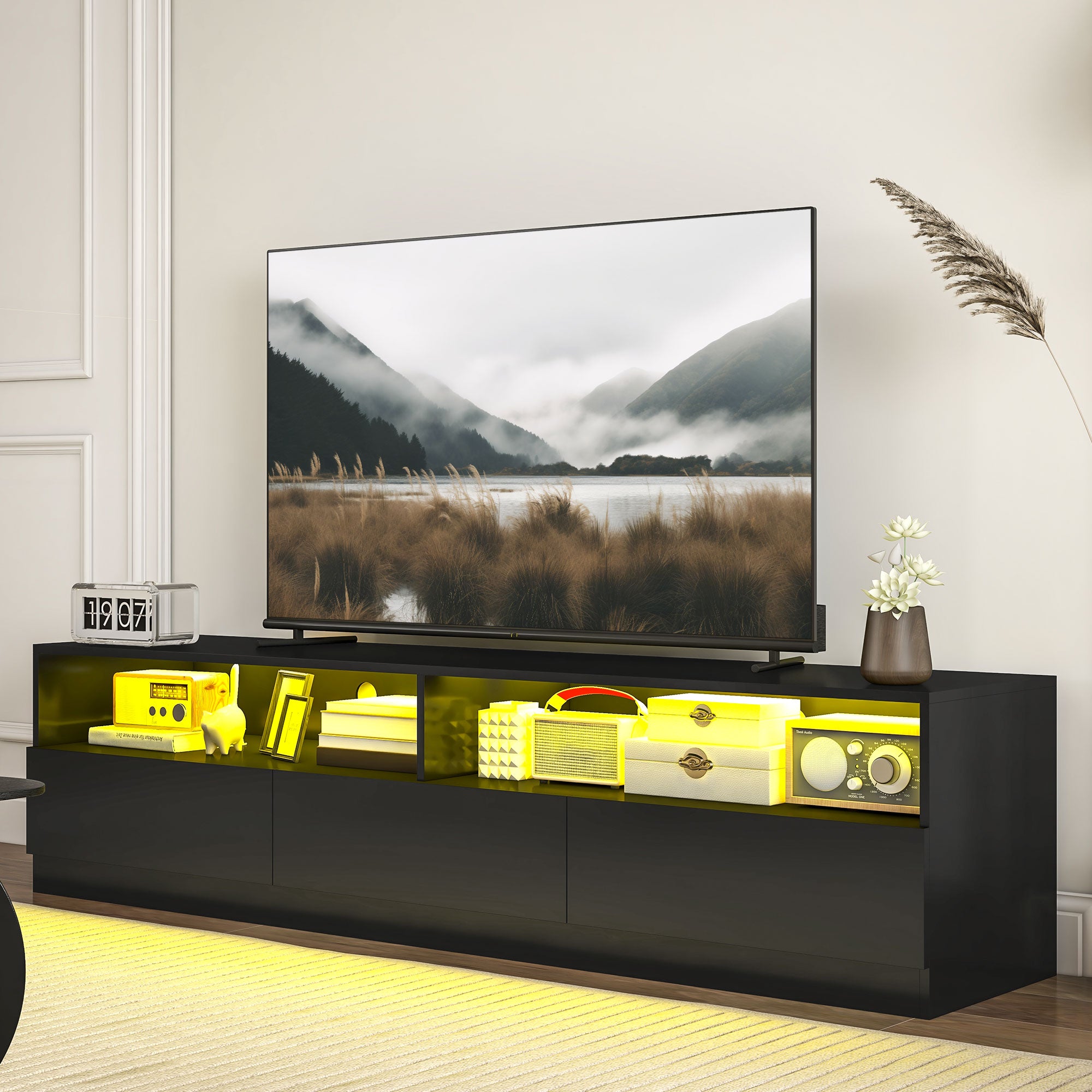 LED Lighted TV Stand for TVs up to 75