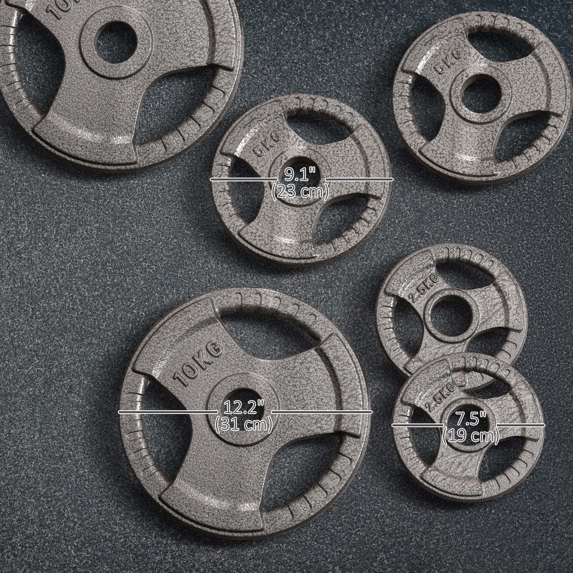 6 PCS Weight Plates Grip Plate Sets for Strength and Crossfit and Weightlifting Training, Barbell Weight Set for Home, 77 Lbs Total Dumbbells & Barbells at Gallery Canada