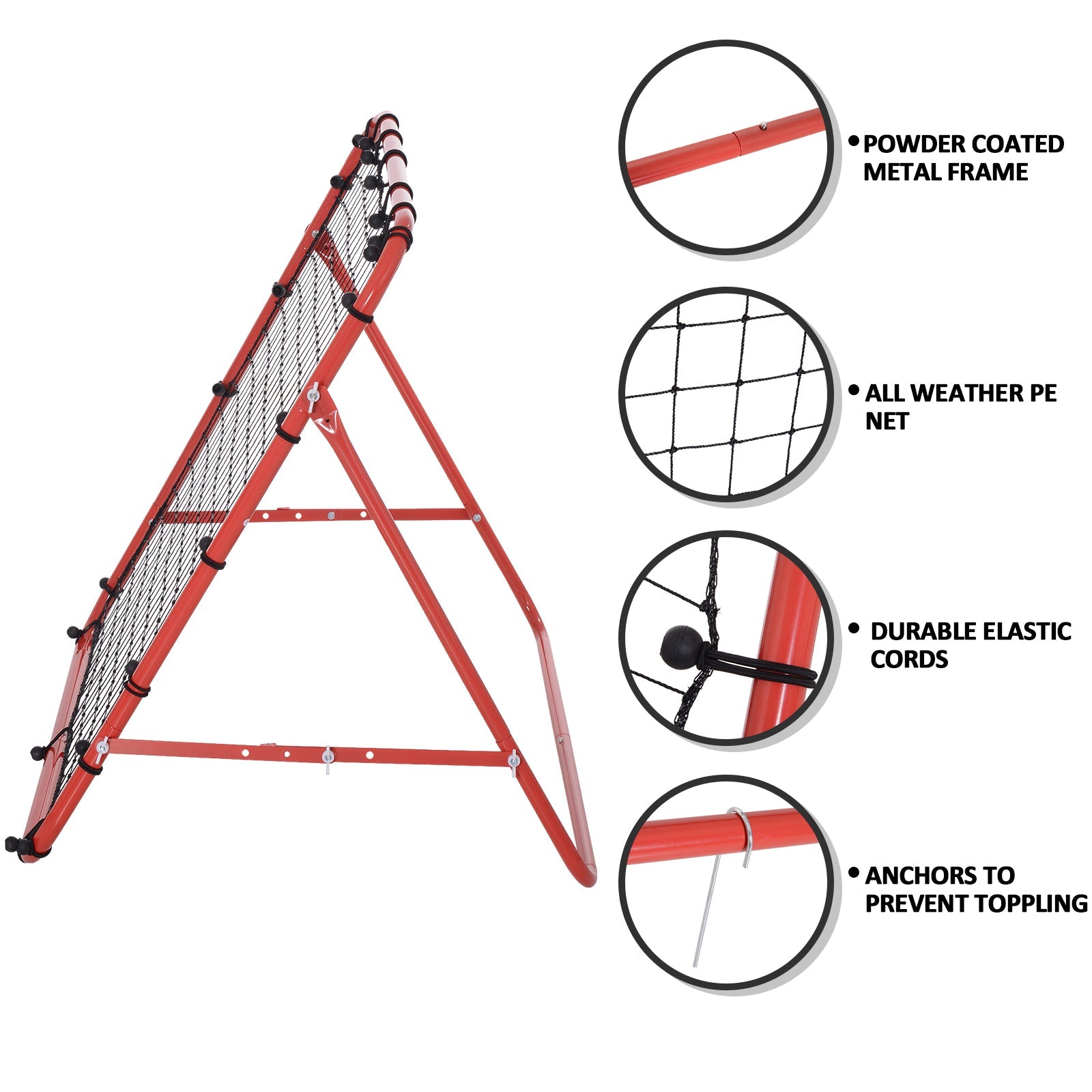 Soccer Training Net Aid Football Kickback Target Goal Play Adjustable, Red Football   at Gallery Canada