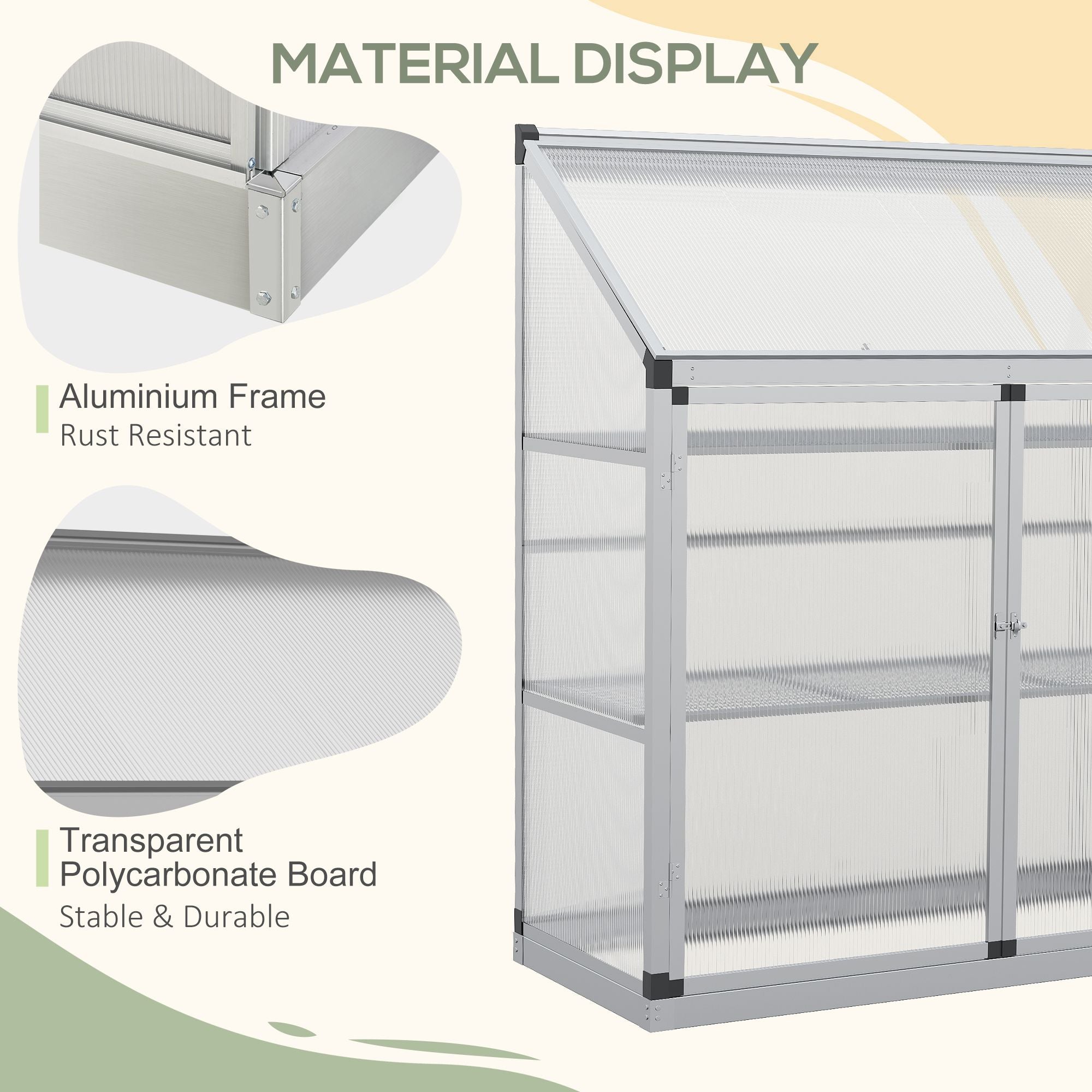 Aluminum Cold Frame Greenhouse, Raised Planter Bed Protection with Openable Top and 2 Shelves for Outdoor Indoor Greenhouses at Gallery Canada