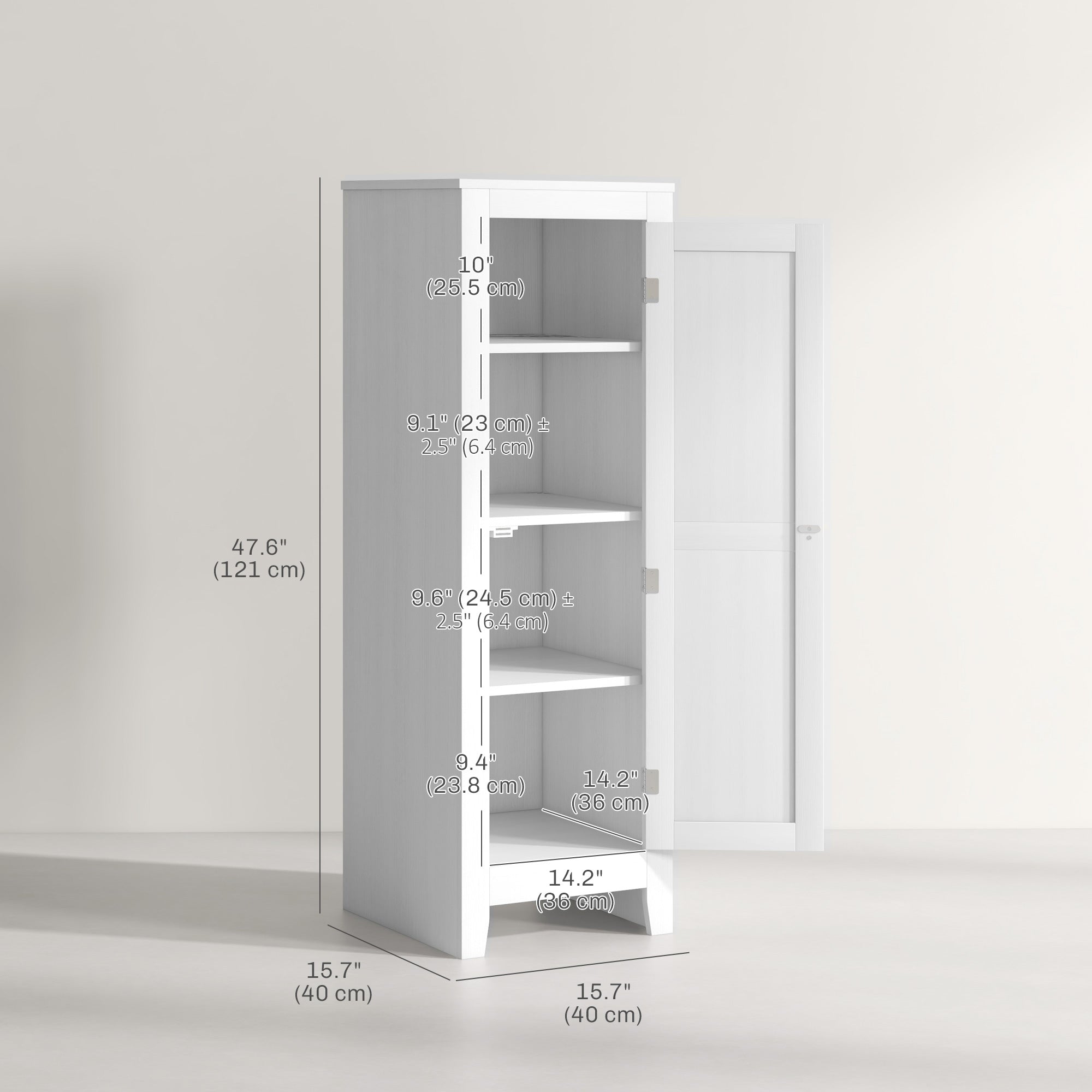 Modern Kitchen Pantry Storage Cabinet with Adjustable Shelf Small Storage Cabinet with Door and Shelves White Kitchen Pantry Cabinets   at Gallery Canada