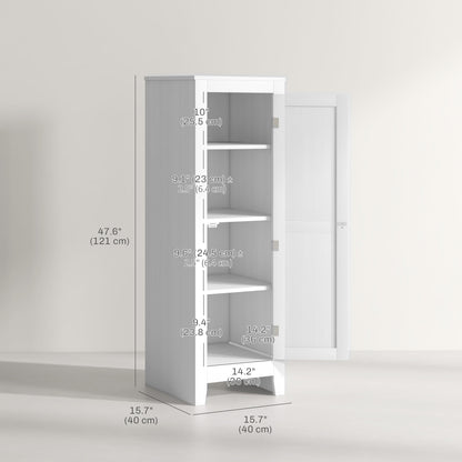 Modern Kitchen Pantry Storage Cabinet with Adjustable Shelf Small Storage Cabinet with Door and Shelves White Kitchen Pantry Cabinets   at Gallery Canada