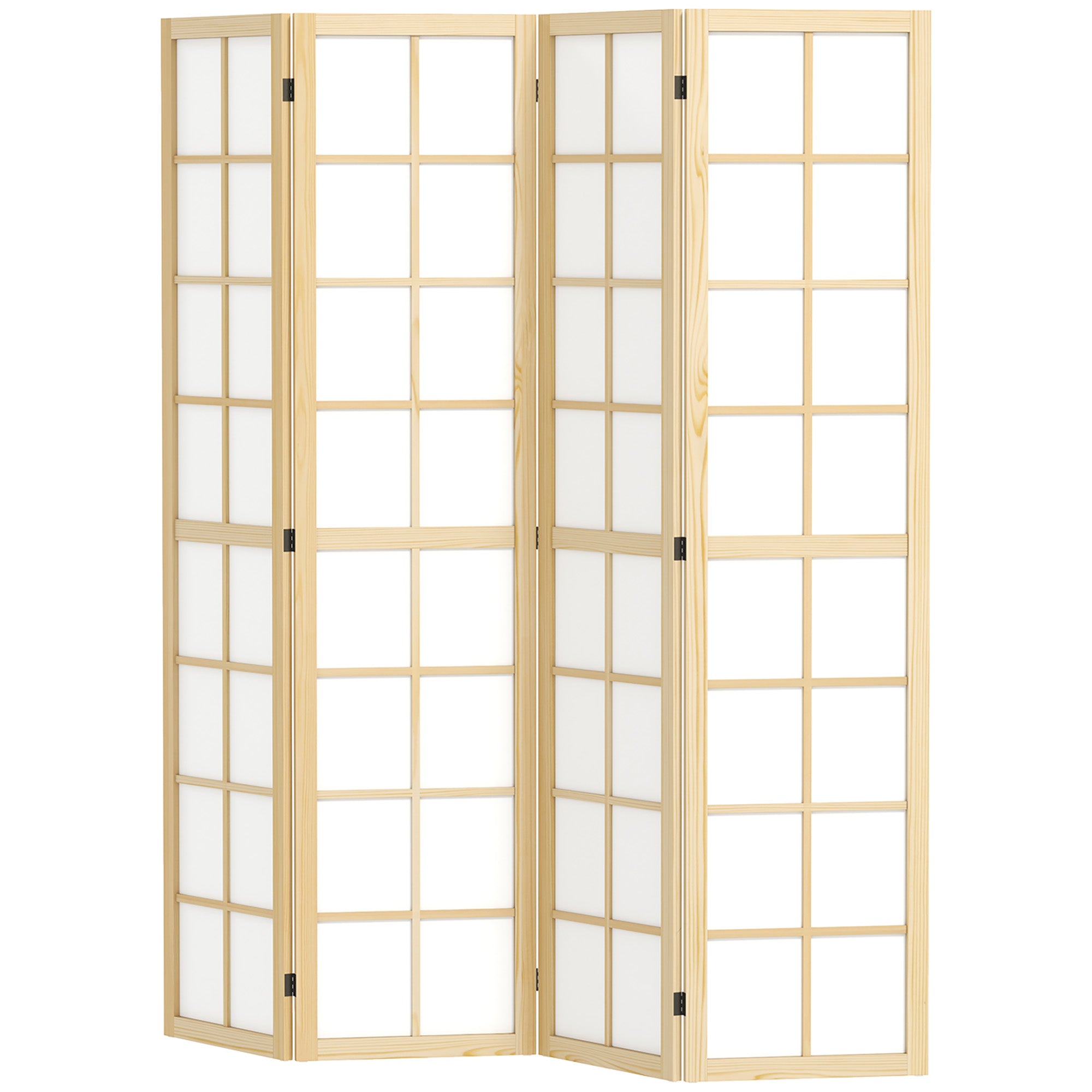 4 Panel Room Divider, 5.6 ft Folding Wall Divider Room Partition for Home Office, Bedroom, Living Room Room Dividers at Gallery Canada