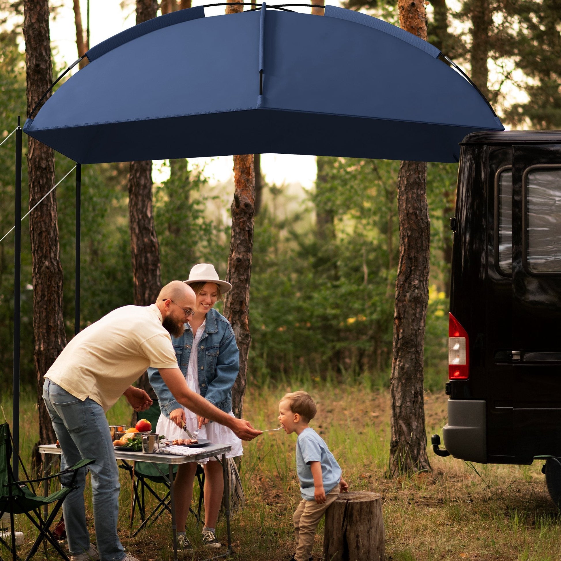 SUV Awning Tailgate Tent, Portable Rooftop Car Awning, for Truck, RV, Van, Trailer and Overlanding Camping Camping Tents   at Gallery Canada