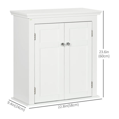 Bathroom Wall Cabinet, Medicine Cabinet, Over Toilet Storage Cabinet with Adjustable Shelves for Kitchen, Entryway, White Wall Mounted Cabinets   at Gallery Canada