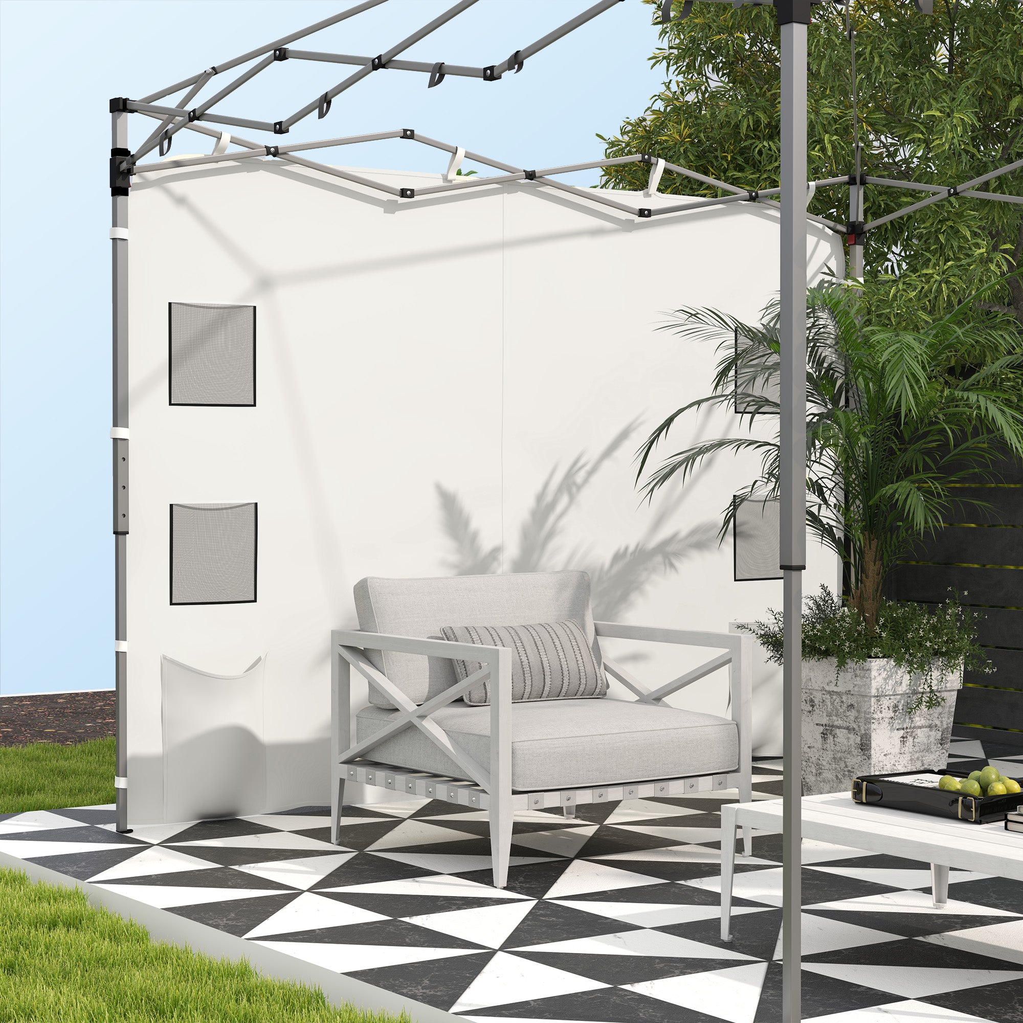 Instant Canopy Sidewall with 4 Storage Bag for 10 x 10 ft Straight Leg Pop Up Canopies, 1 Pack Sidewall Only, White Gazebo Sidewalls at Gallery Canada
