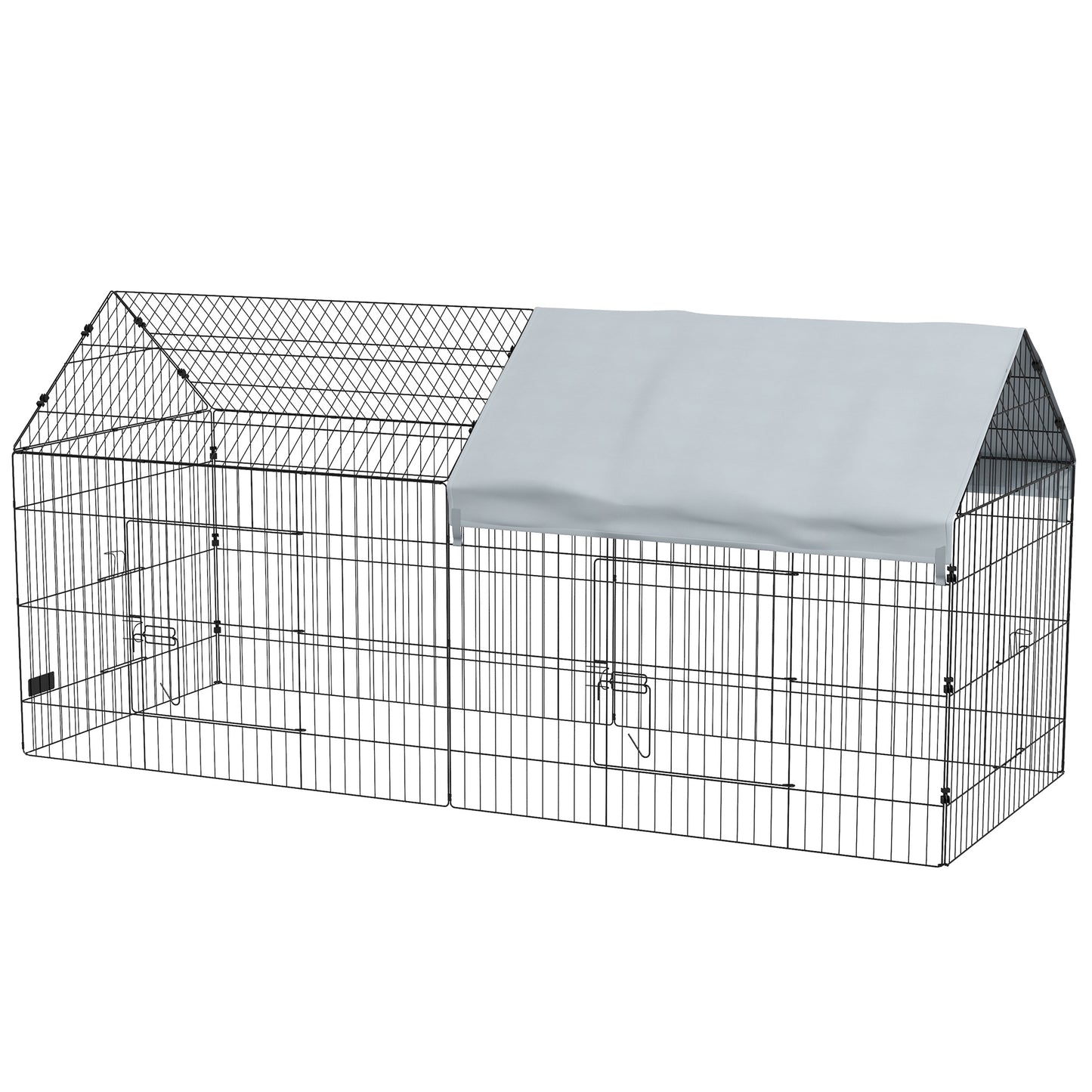 87" Small Animal Cage with Roof, Indoor/Outdoor Use, for Chicken, Rabbits, Chinchillas, Silver Houses & Habitats   at Gallery Canada