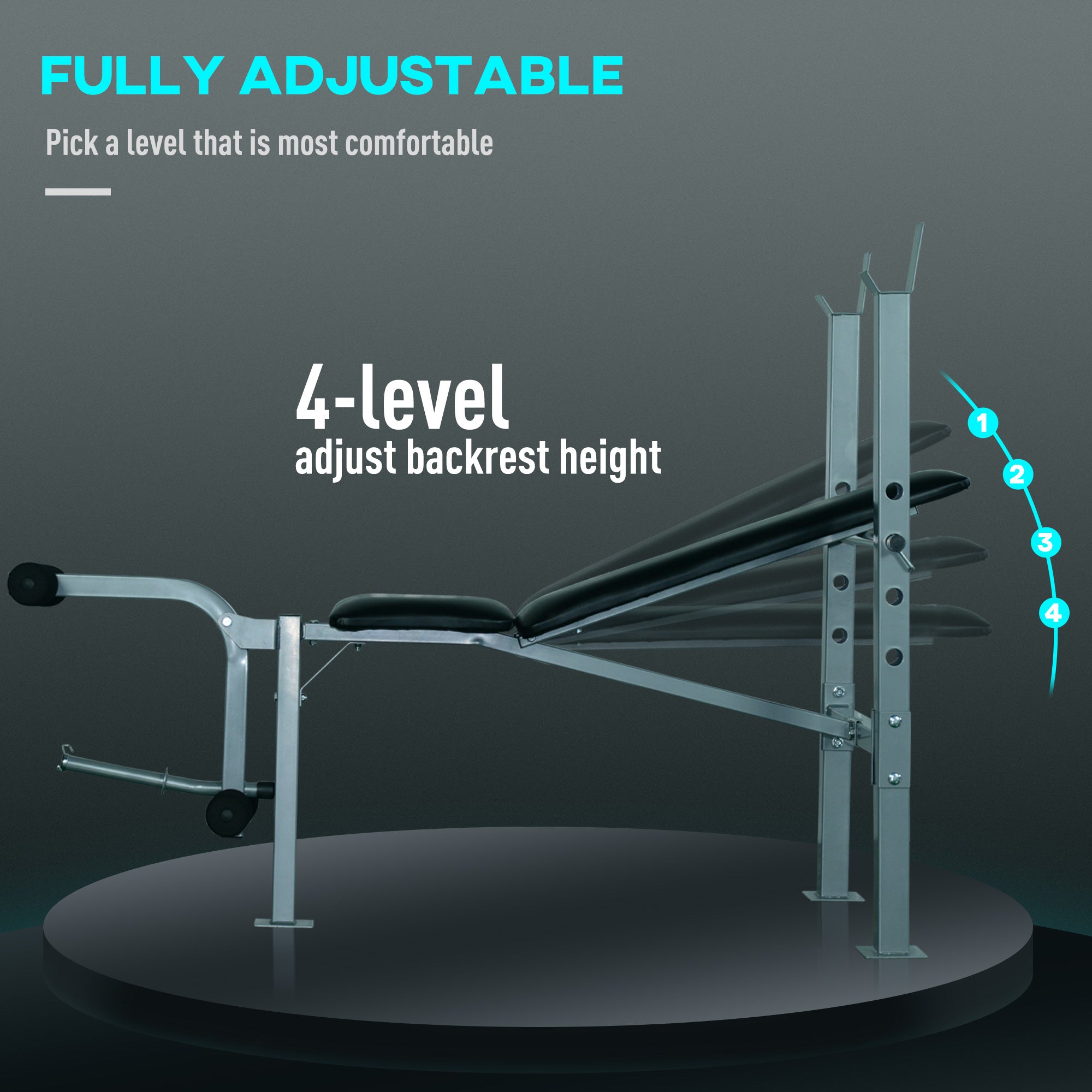 Incline Decline Weight Bench with Leg Extension and Barbell Rack, Adjustable Bench Press Weight Lifting Bench Weight Benches at Gallery Canada