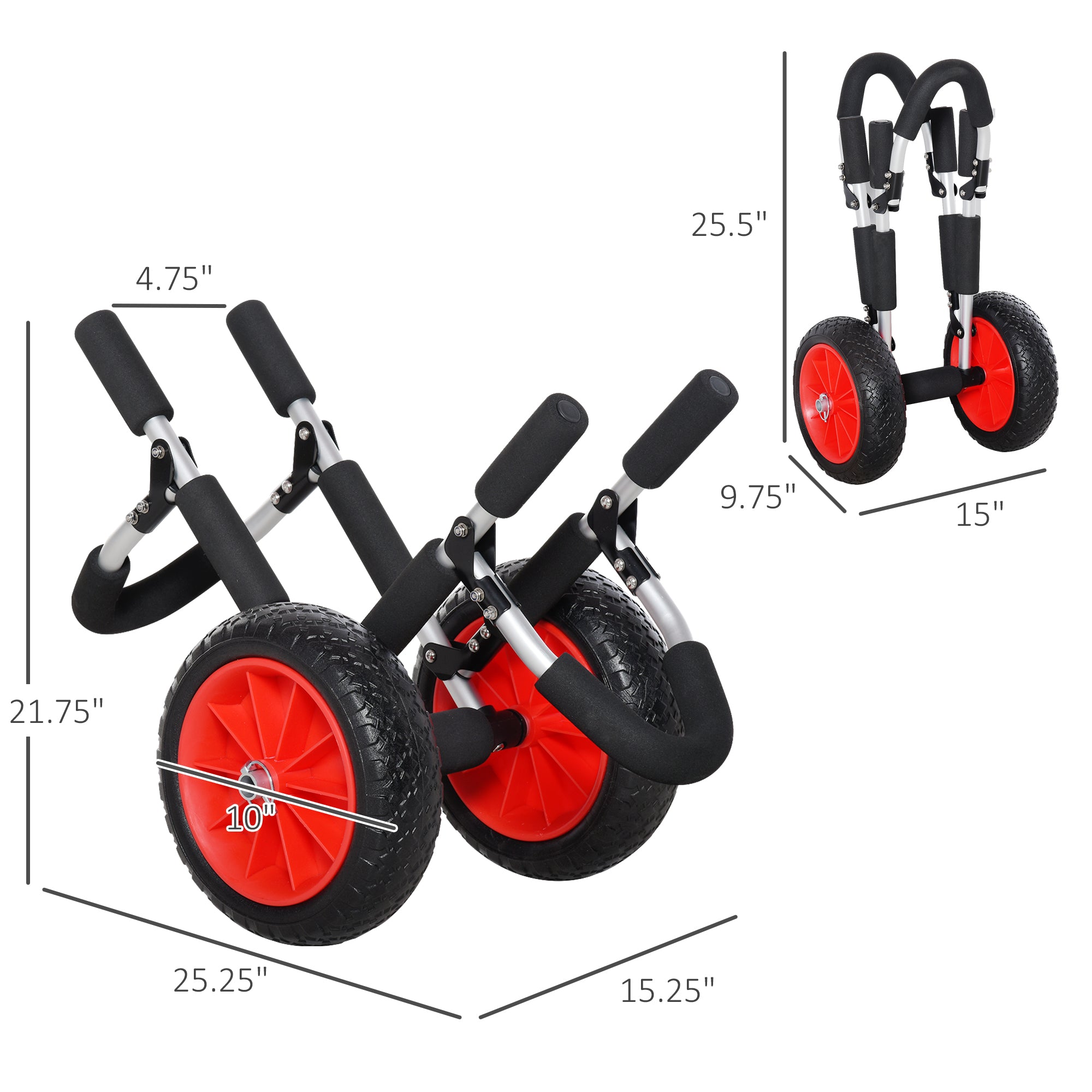 Stand-Up Paddleboard Dolly, Aluminum Surfboard Trolley, Foldable Rolling Cart for SUPs Boat Canoe Carrier Tote Dolly Trolley Float Mat, Jon Boat Easy Transport Cart Wheeled Cart Kayak Carts at Gallery Canada