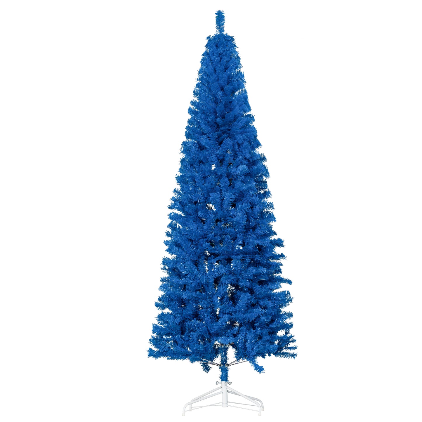 7FT Pencil Christmas Tree, Artificial Christmas Tree with Automatic Open for Home Party, Blue Pencil Christmas Trees   at Gallery Canada