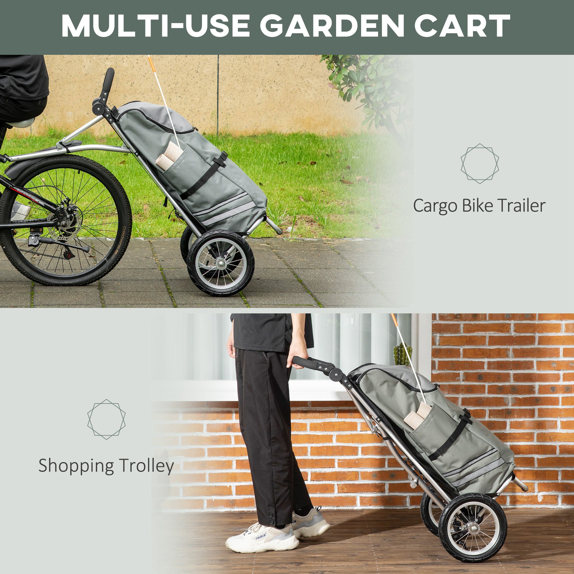 Bike Trailer, Bicycle Cargo Trailer with 12