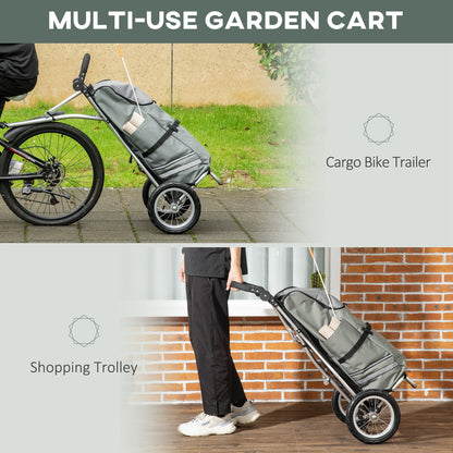 Bike Trailer, Bicycle Cargo Trailer with 12" Wheels, Reflective Strips, Outdoor Wagon Carrier with Aluminum Frame Bike Cargo Trailers at Gallery Canada