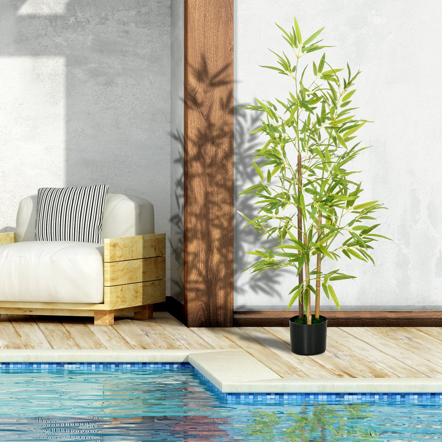 4ft Artificial Tree, Indoor Fake Bamboo with Pot, for Home Office Living Room Decor Artificial Trees at Gallery Canada