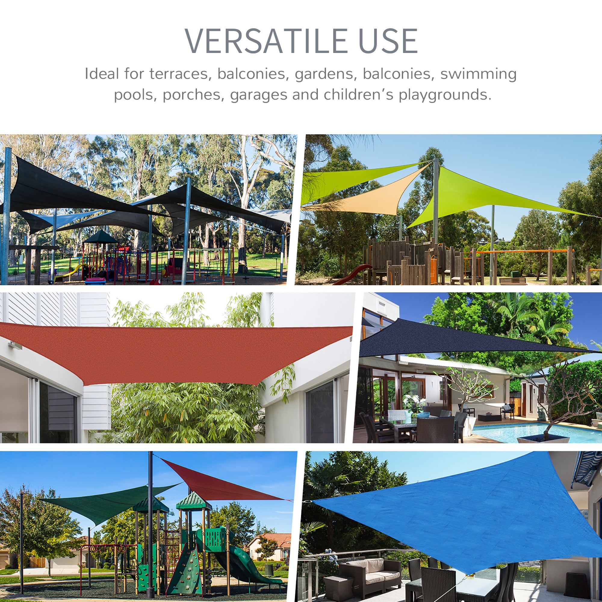 Triangle 10' Canopy Sun Sail Shade Garden Cover UV Protector Outdoor Patio Lawn Shelter with Carrying Bag Grey Shade Sails at Gallery Canada