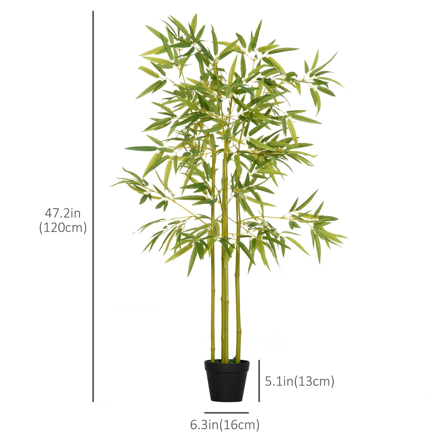 4FT Artificial Bamboo Tree, Faux Greenery Plant, Decorative Tree in Nursery Pot for Indoor Outdoor Décor Artificial Trees   at Gallery Canada