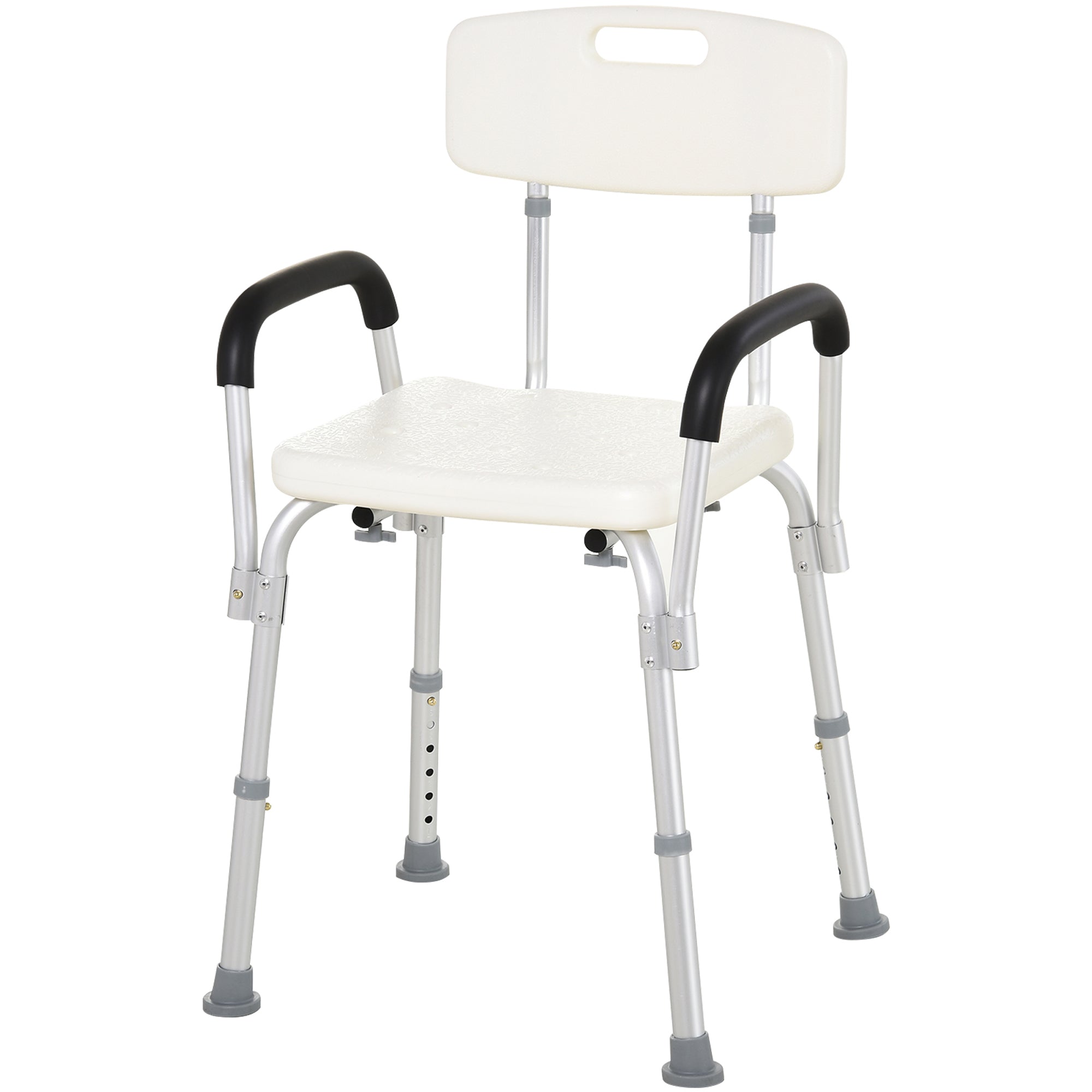 Adjustable Medical Shower Chair with Back, Bathtub Bench Bath Seat with Padded Arms, Non Slip Tub Safety for Disabled, Seniors, Elderly Bath Chairs Cream  at Gallery Canada