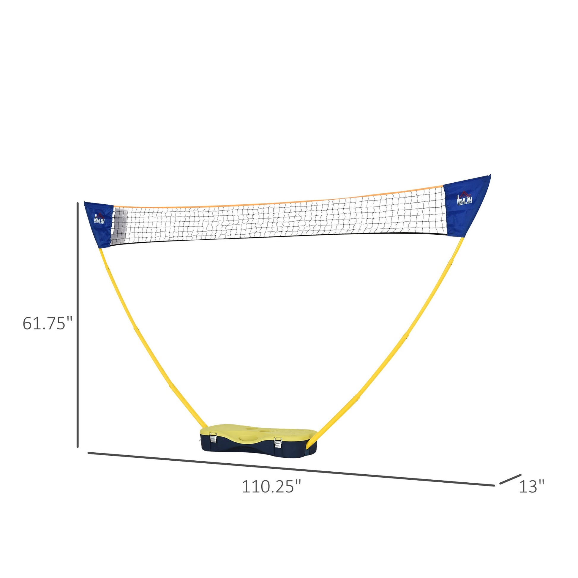 Foldable 9.5x5 ft Portable Badminton Net Set with Rackets & Shuttlecocks, Multi Colour Badminton   at Gallery Canada