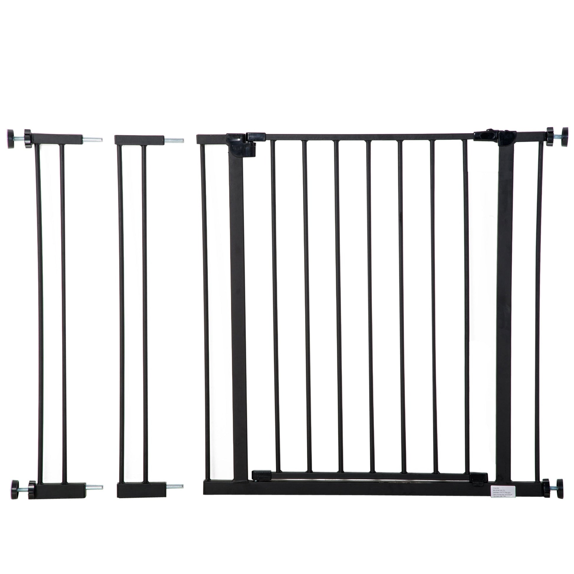 Pressure Fit Dog Gate Pet Barrier for stairs doorway, 29.9''- 42.1'' Width Black Houses, Kennels & Pens   at Gallery Canada