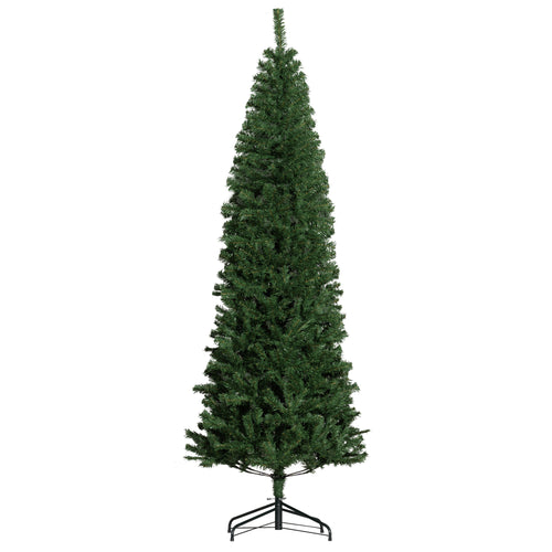 7FT Pencil Christmas Tree, Artificial Christmas Tree with Automatic Open for Home Party, Green