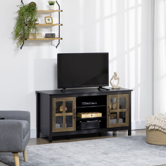 TV Stand for TVs up to 55 Inches, TV Cabinet with Adjustable Shelves and Cable Holes, TV Bench for Living Room, Black TV Stands Multi Colour  at Gallery Canada