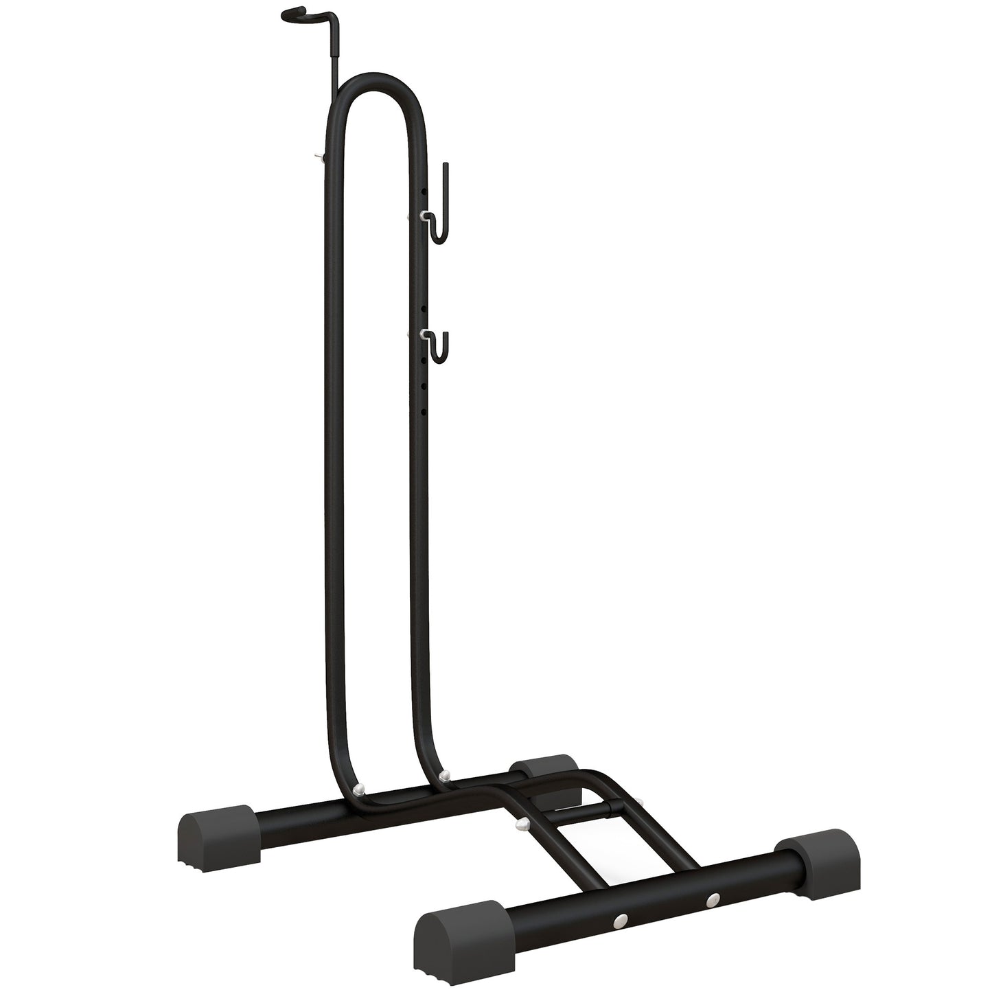 Vertical & Horizontal Bike Rack Bicycle Storage Stand with Adjustable Hooks, Fits 6"-28" and 700c Bikes Bike Parking Stands   at Gallery Canada