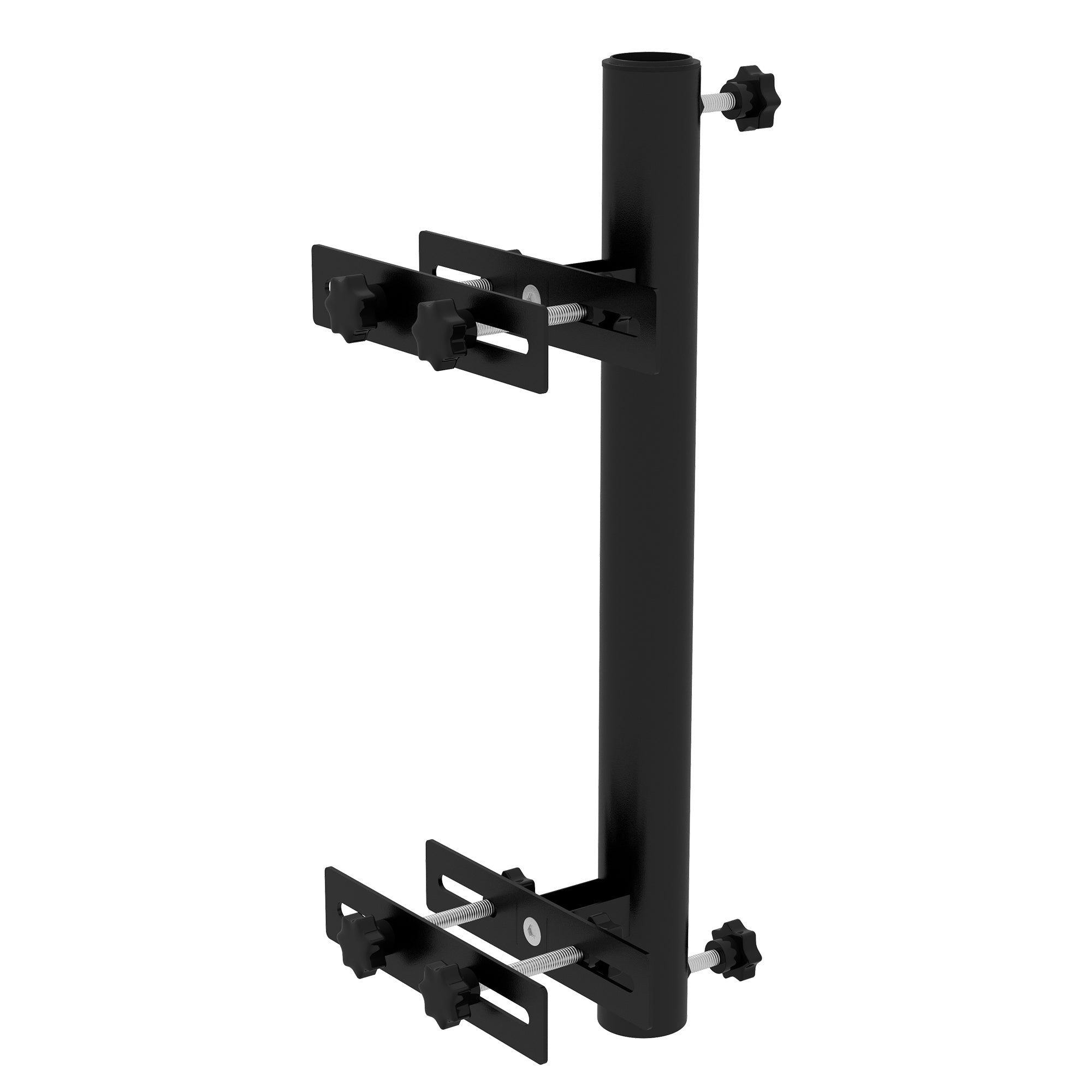 Patio Umbrella Holder Stand for Deck Railing, Umbrella Deck Mount Bracket with Adjustable Clamps, Black Umbrella Bases Black at Gallery Canada
