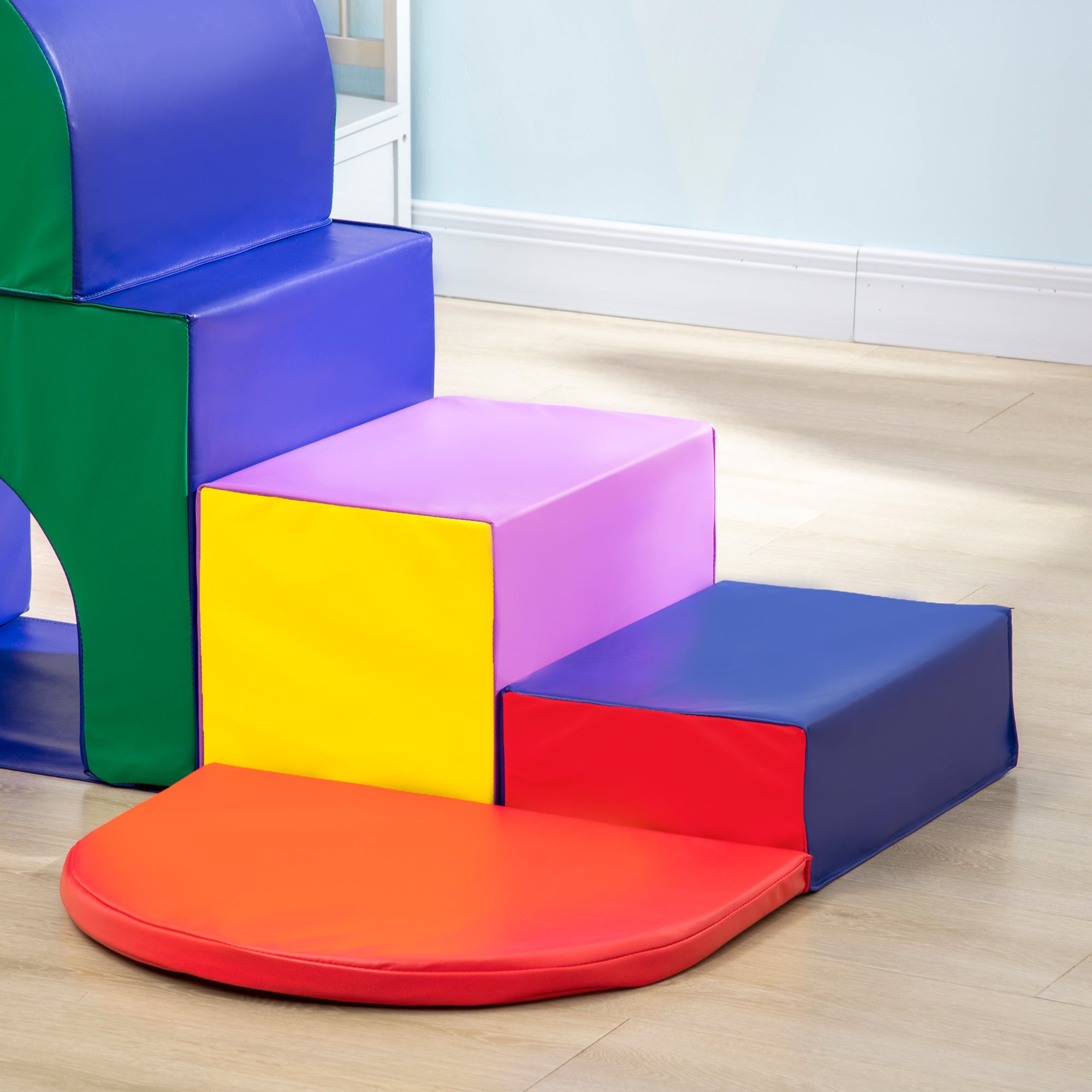 7-piece Soft Play, Foam Climbing Blocks for Toddlers, Kids' Educational Climbing Crawling Toys, Kids Foam Play Set Stairs and Ramp, Multicolored Baby Gym & Playmats at Gallery Canada