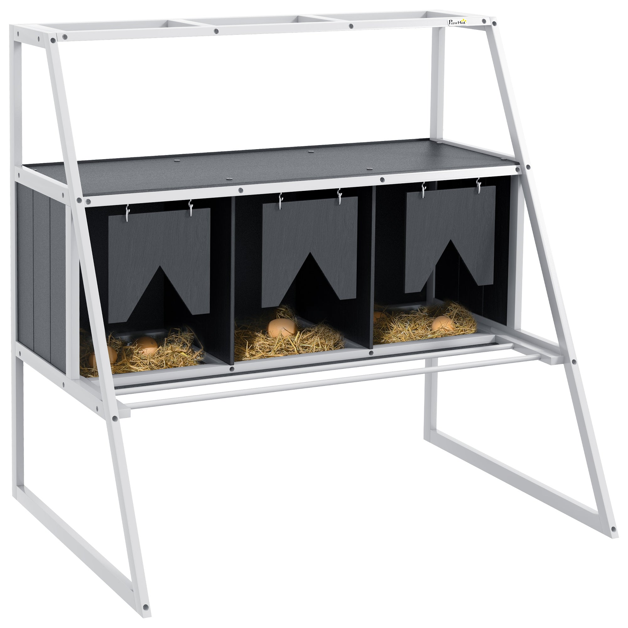 3 Compartments Nesting Boxes for Chickens with Privacy Curtains, Standing Perches, Up to 6-12 Hens Chicken Coops at Gallery Canada