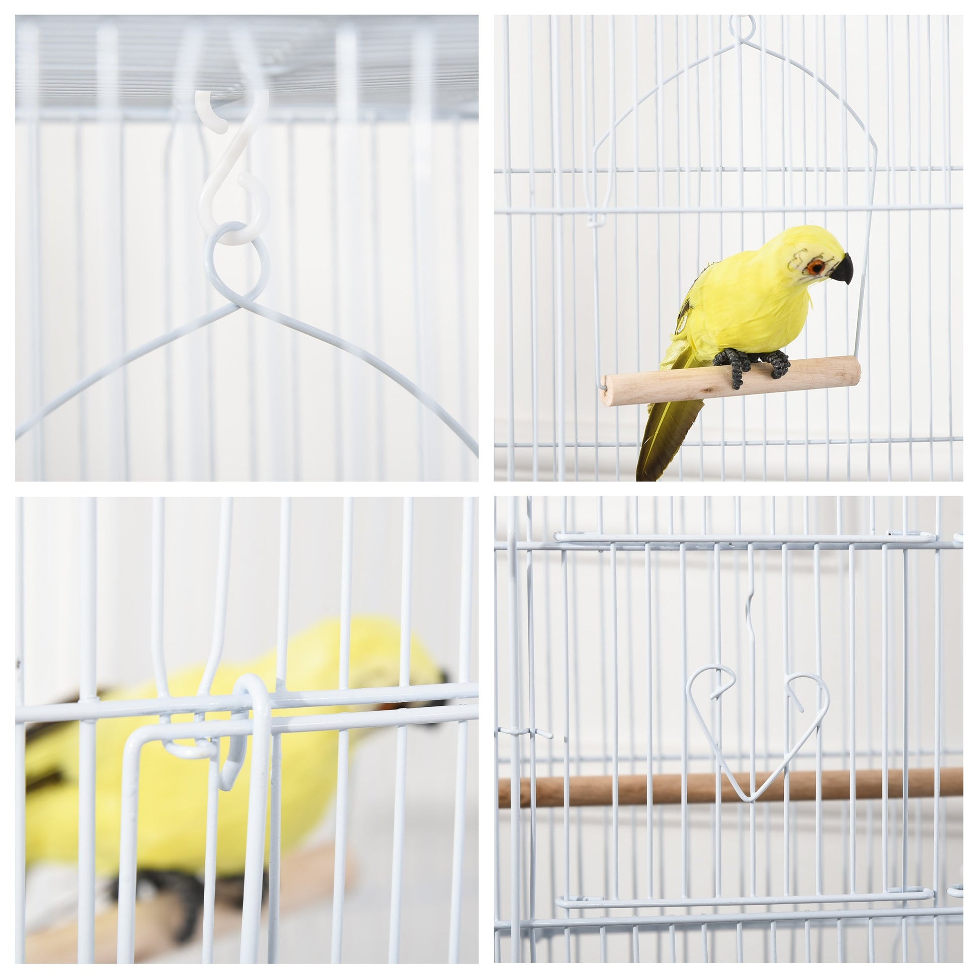 36" Bird Cage, Macaw Play House, Cockatoo, Parrot, Finch Flight Cage, 2 Doors, Perch 4 Feeder Pet Supplies, White Bird Cages   at Gallery Canada