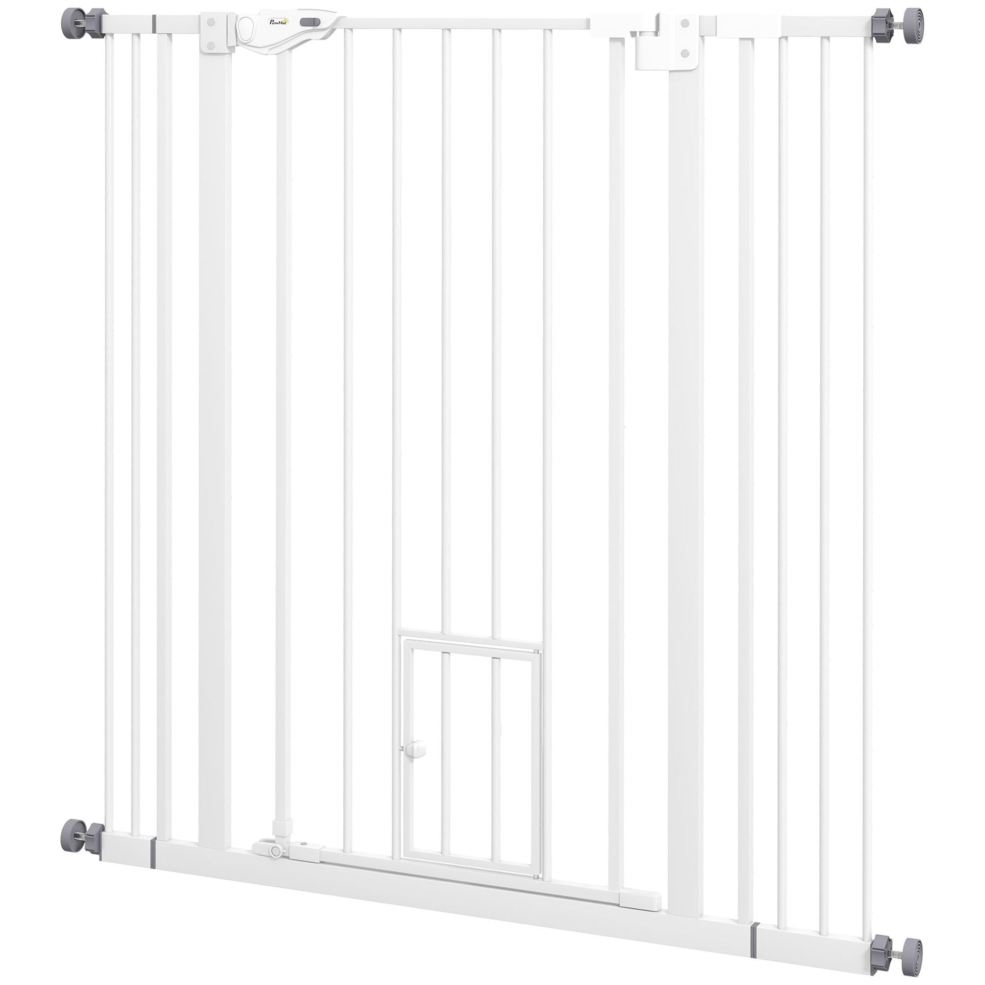 41" Easy Open Indoor Dog Gates for Doorways, House, Stair - White Houses, Kennels & Pens White  at Gallery Canada