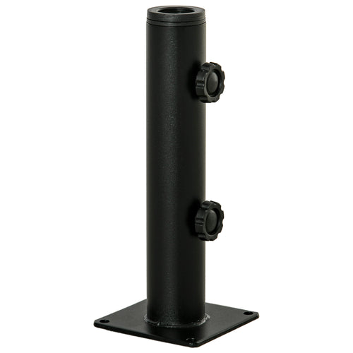Deck Mount Umbrella Holder, Outdoor Umbrella Base Stand for Deck, Dock, Patios Garden, Pontoon, Black