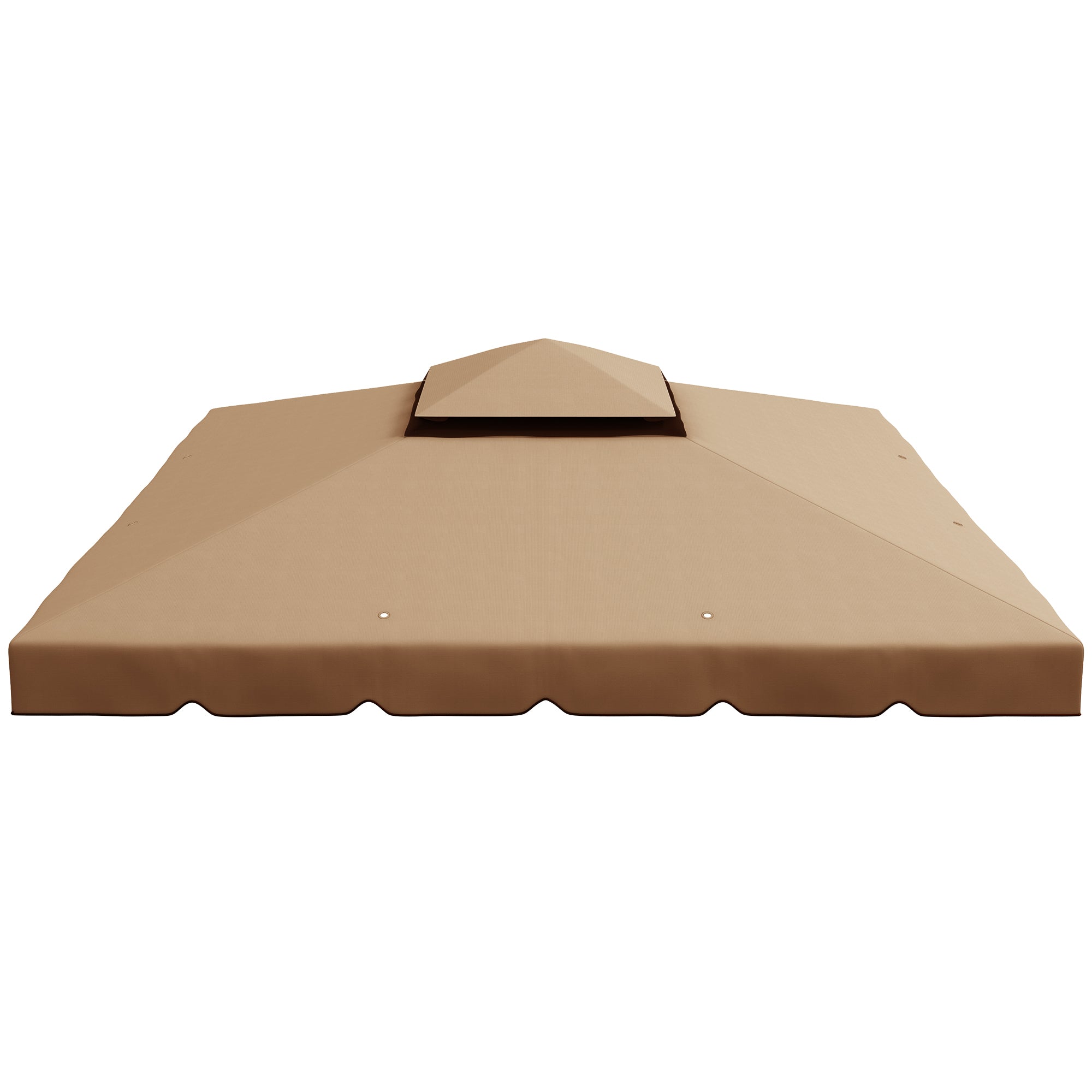 9.8' x 9.8' Replacement Canopy, Gazebo Top Cover with Double Vented Roof for Garden Patio (TOP ONLY), Khaki Gazebos Khaki at Gallery Canada