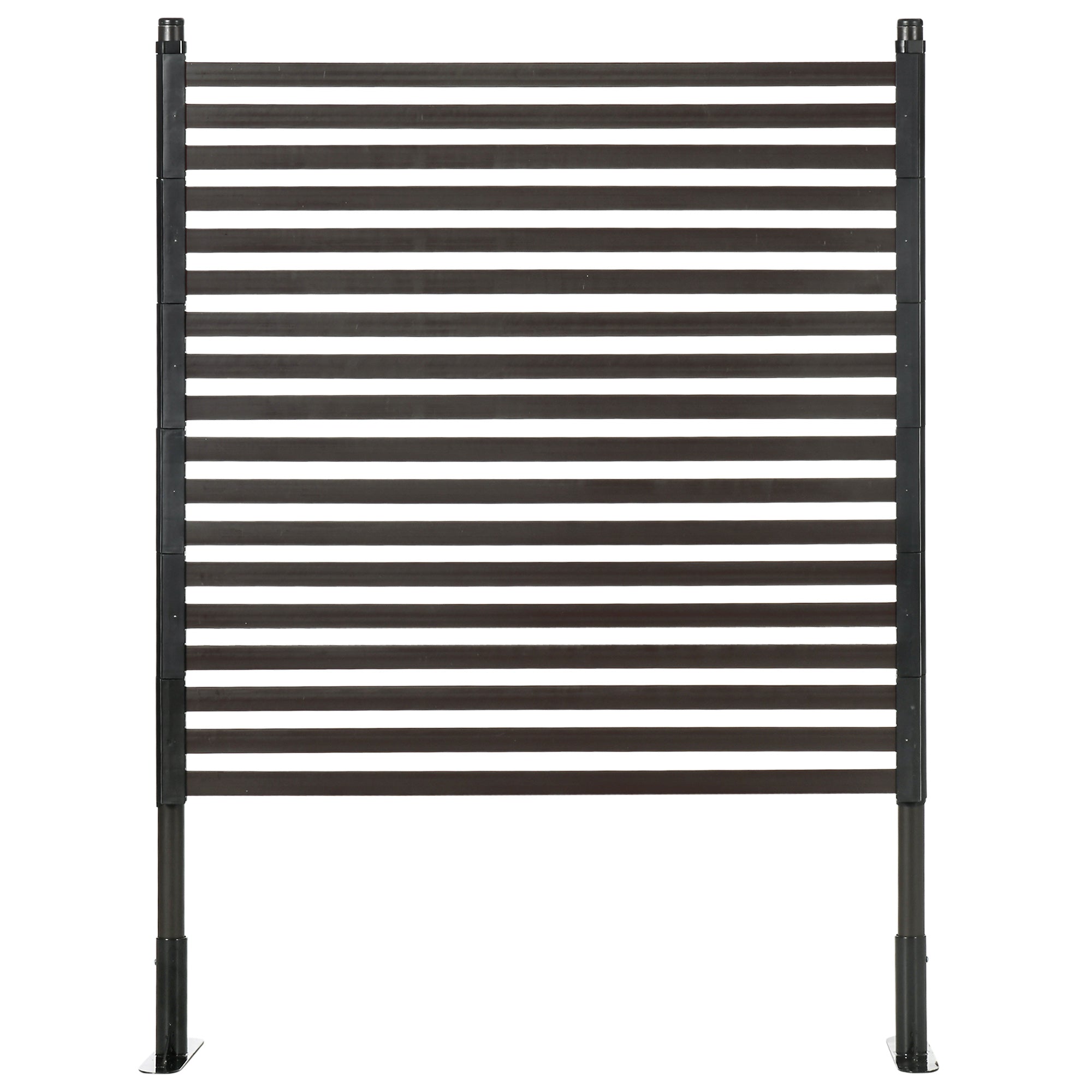 Picket Metal Garden Fence for Hard &; Soft Ground, 4 ft(H) Standing Outdoor Fencing with Feet, Animal Barrier Flower Bed Landscape Edging, Brown Garden Fences at Gallery Canada
