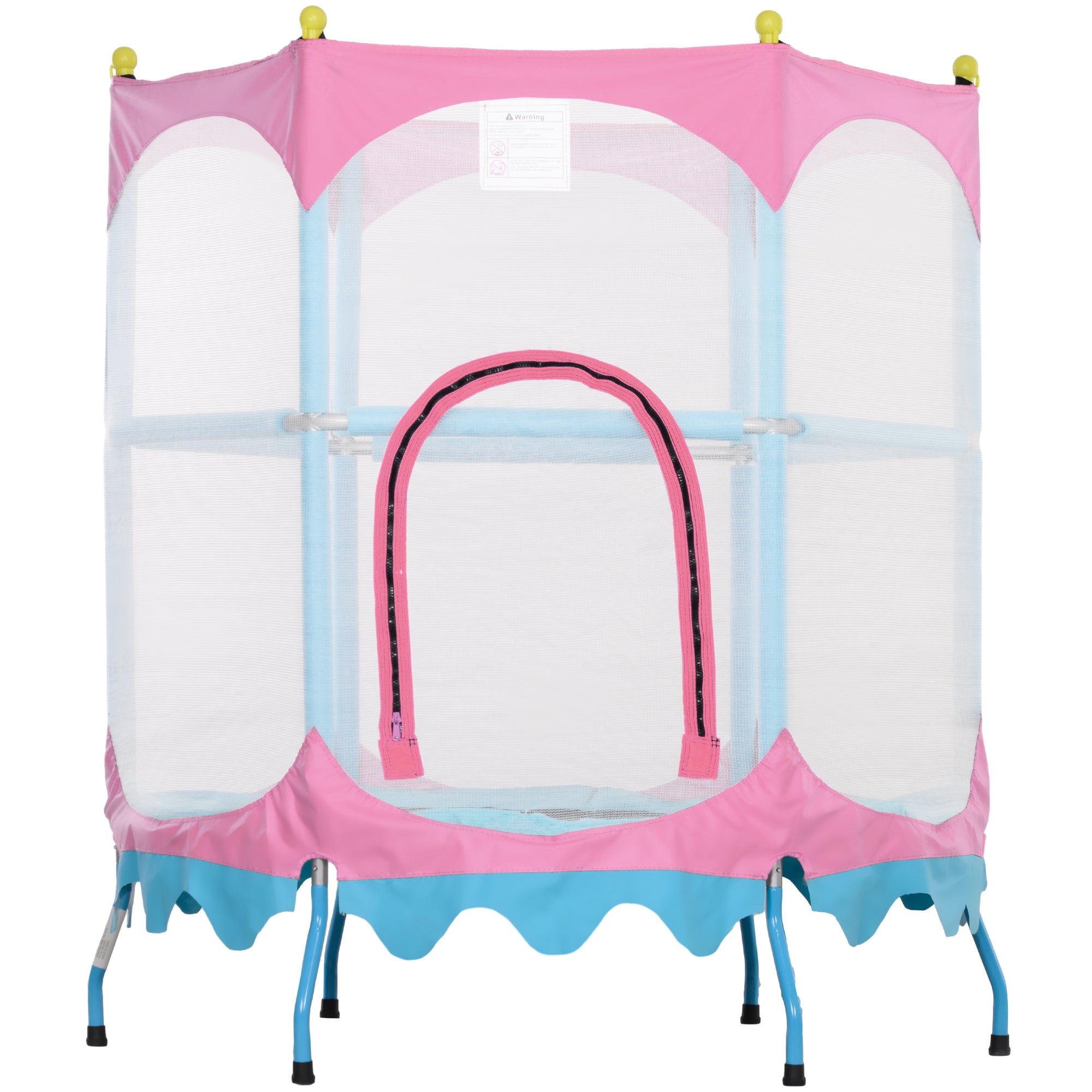 Trampoline for Kids, 4.6FT Mini Toddler Trampoline Indoor Outdoor with Handlebar, Safety Enclosure Net, Pink Trampolines   at Gallery Canada