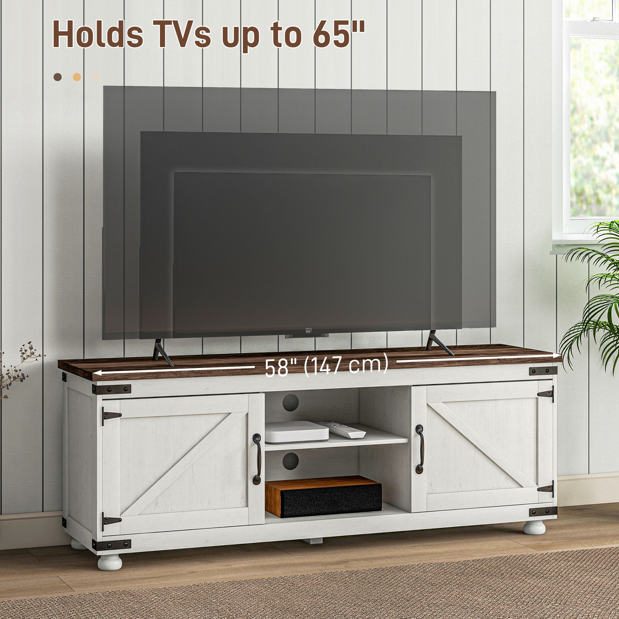 Farmhouse TV Stand for up to 65