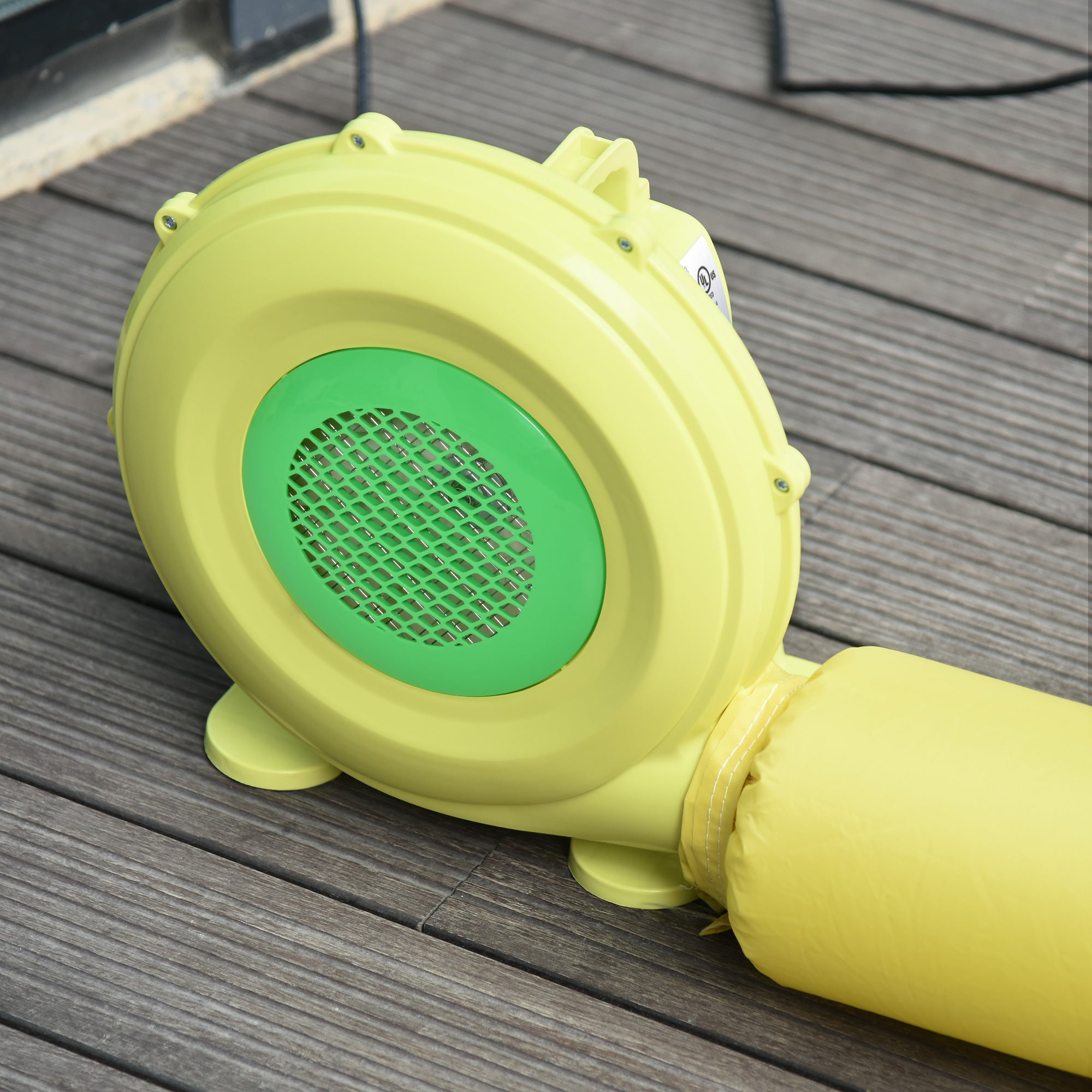 Electric Air Blower 450-Watt Fan Blower Compact and Energy Efficient Pump Indoor Outdoor for Inflatable Bounce House, Bouncy Castle and Pneumatic Swimming Pool, Yellow Inflatables at Gallery Canada