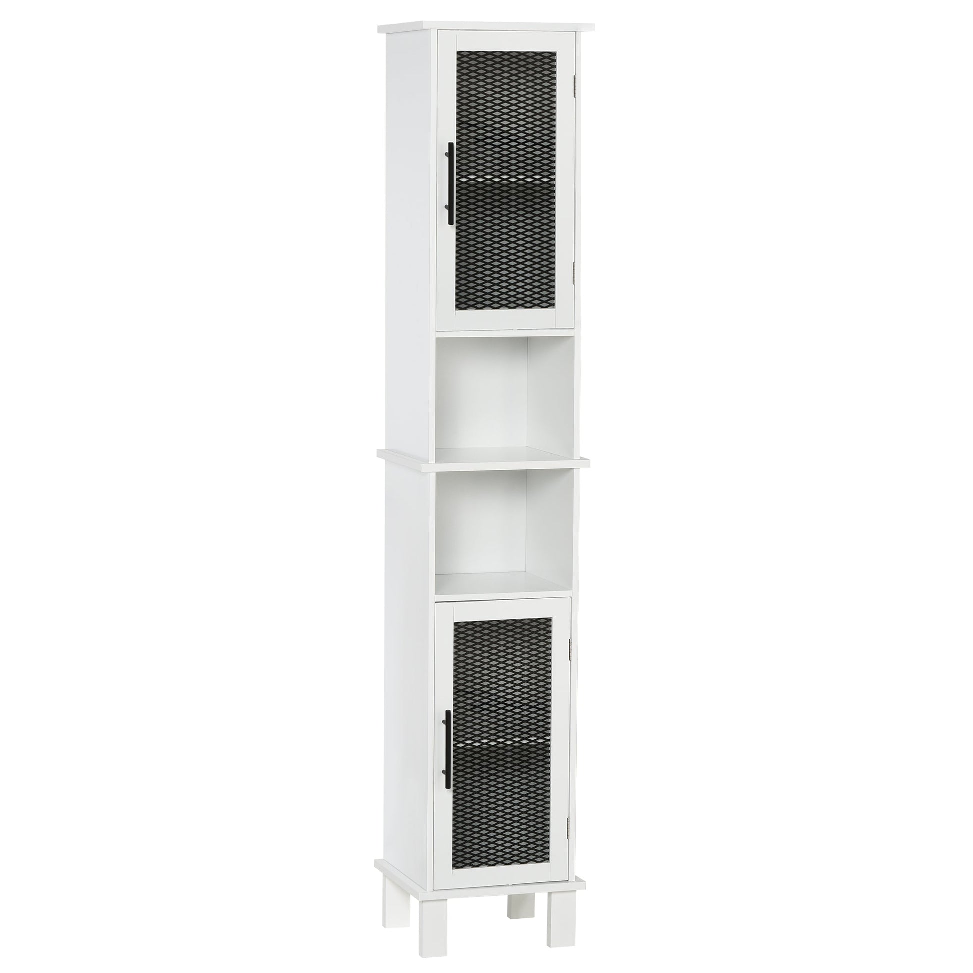 69.5"H Tall Bathroom Cabinet, Free Standing Tower Cabinet with 2 Doors, Shelves Space Saving Vertical Slim Home Storage Furniture, White Bathroom Cabinets Multi Colour  at Gallery Canada