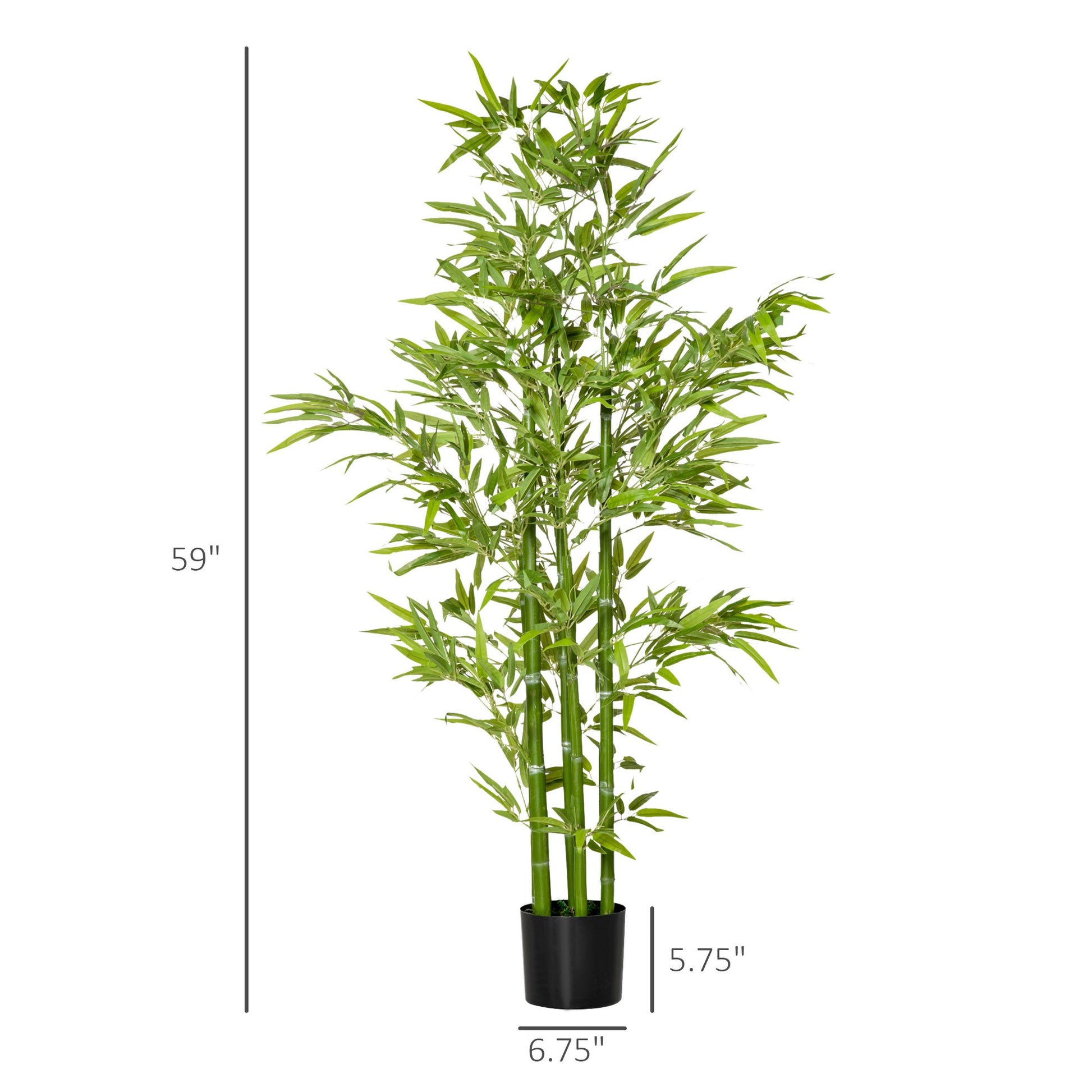 5FT Artificial Bamboo Tree Faux Decorative Plant in Nursery Pot for Indoor Outdoor Décor Artificial Trees   at Gallery Canada