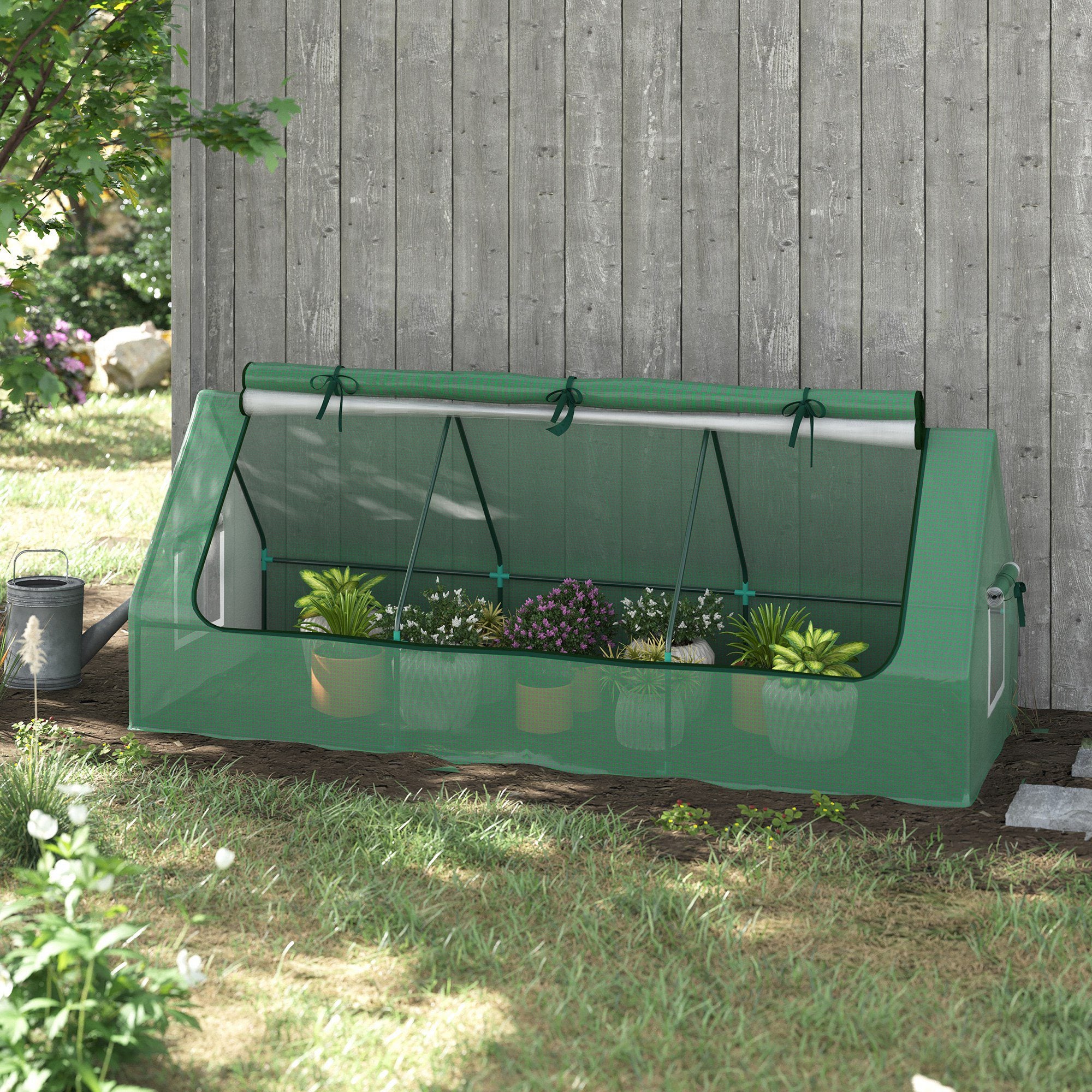 Portable Mini Greenhouse with Mesh Windows for Indoor and Outdoor, 94.5