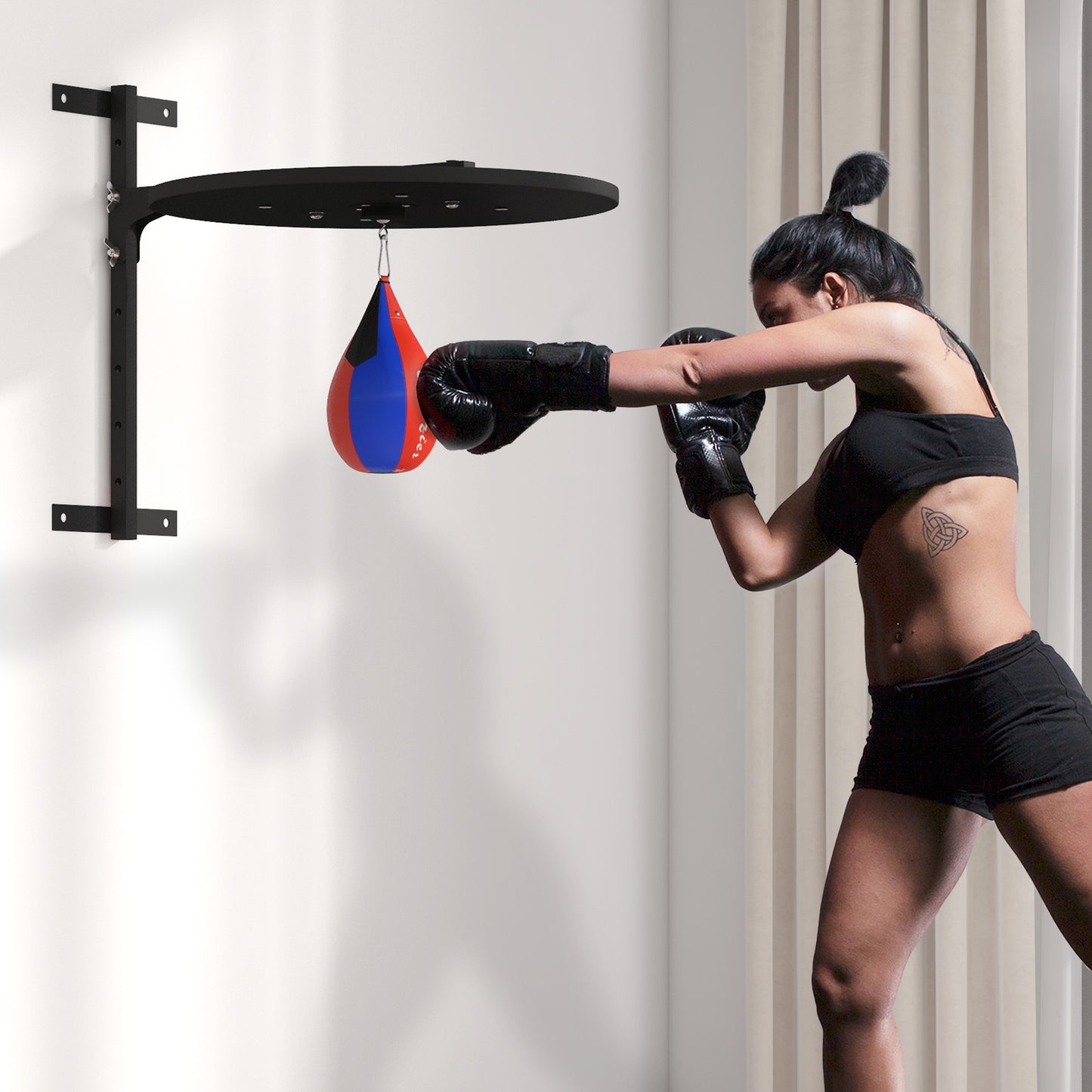 Wall Mounted Speed Bag Platform, Height Adjustable Punching Bag Training Kit More-Strength Training Equipment   at Gallery Canada