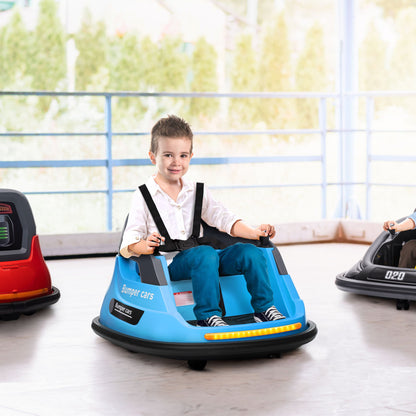 Bumper Car 12V 360° Rotation Electric Car for Kids, with Remote, Safety Belt, Lights, Music, for 1.5-5 Years Old, Blue Electric Toy Cars   at Gallery Canada