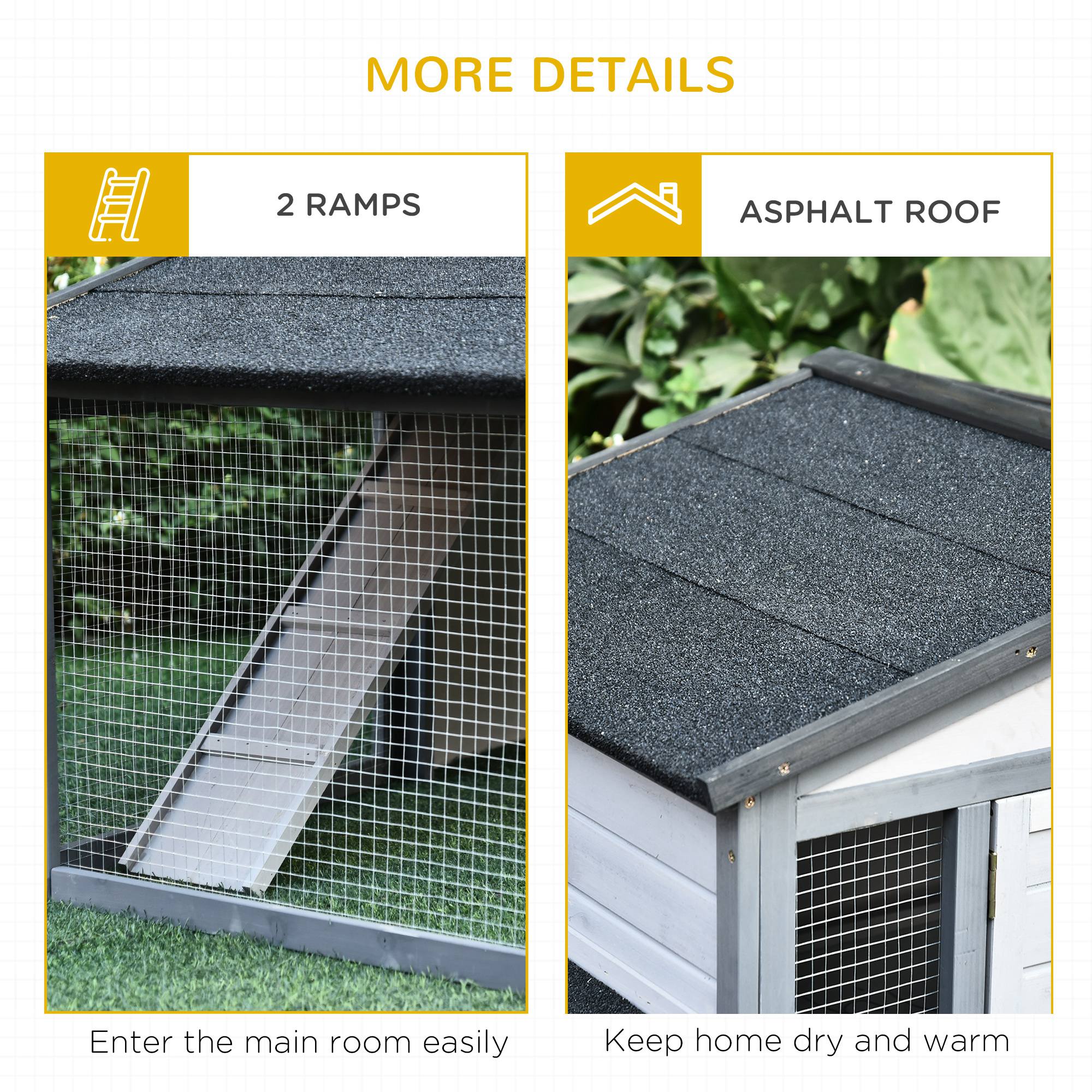 Deluxe Large Rabbit Hutch Small Animal House Portable Large Outdoor with Run Box, Grey Rabbit Hutch at Gallery Canada