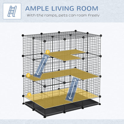 Rabbit Cage DIY Pet Playpen Small Animal Cage for Hedgehog Bunny Guinea Pig Chinchilla Ferret Kitten with Mallet Connectors and Cable Ties Houses & Habitats   at Gallery Canada