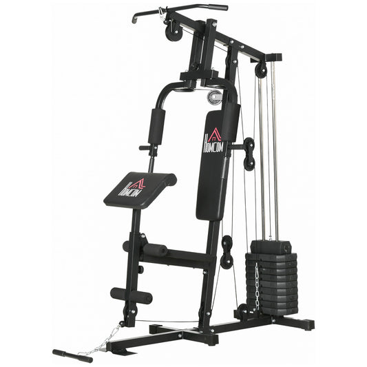 Multi-Exercise Home Gym Station with 99lbs Weight Stack, for for Back, Chest, Arms, Full Body Workout - Gallery Canada