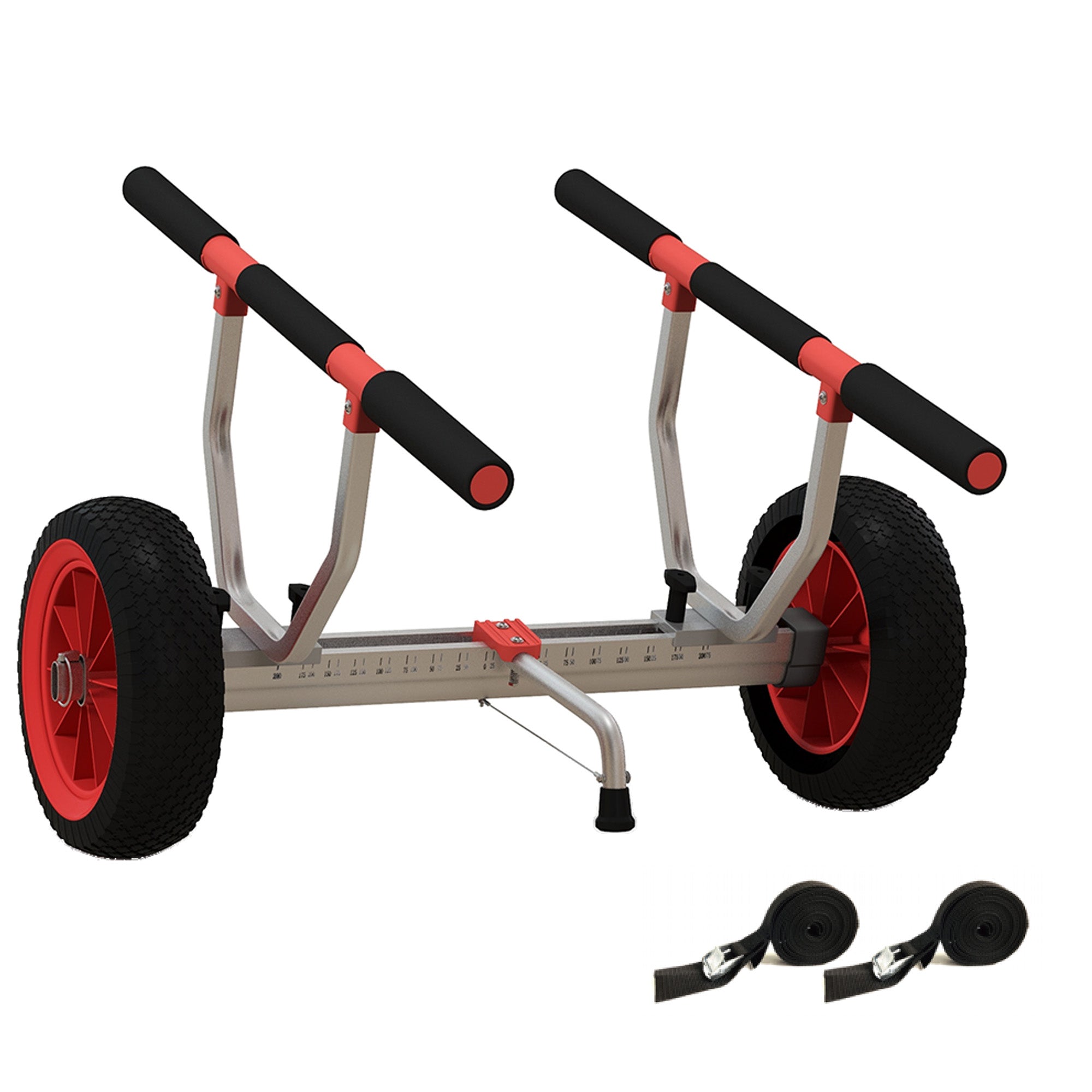 Kayak Cart Dolly Kayak Cart with Adjustable Width Red Kayak Carts Red and Black at Gallery Canada
