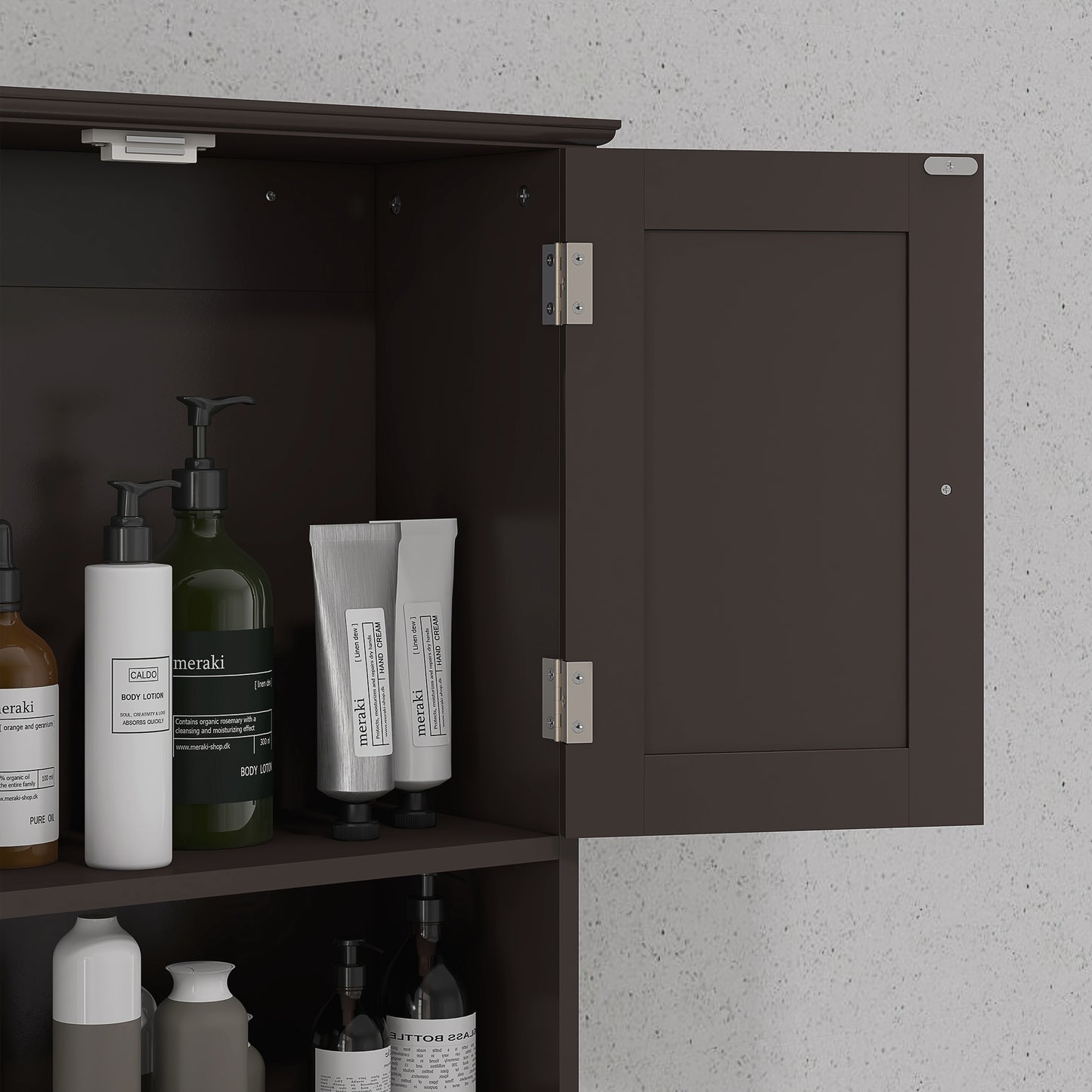 Medicine Cabinet, Bathroom Wall Cabinet with Shelf and Drawers for Hallway, Living Room, Brown Wall Mounted Cabinets   at Gallery Canada